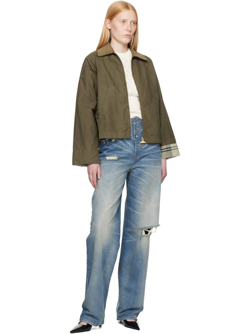 Barbour Khaki Catlin Showerproof Jacket outlook