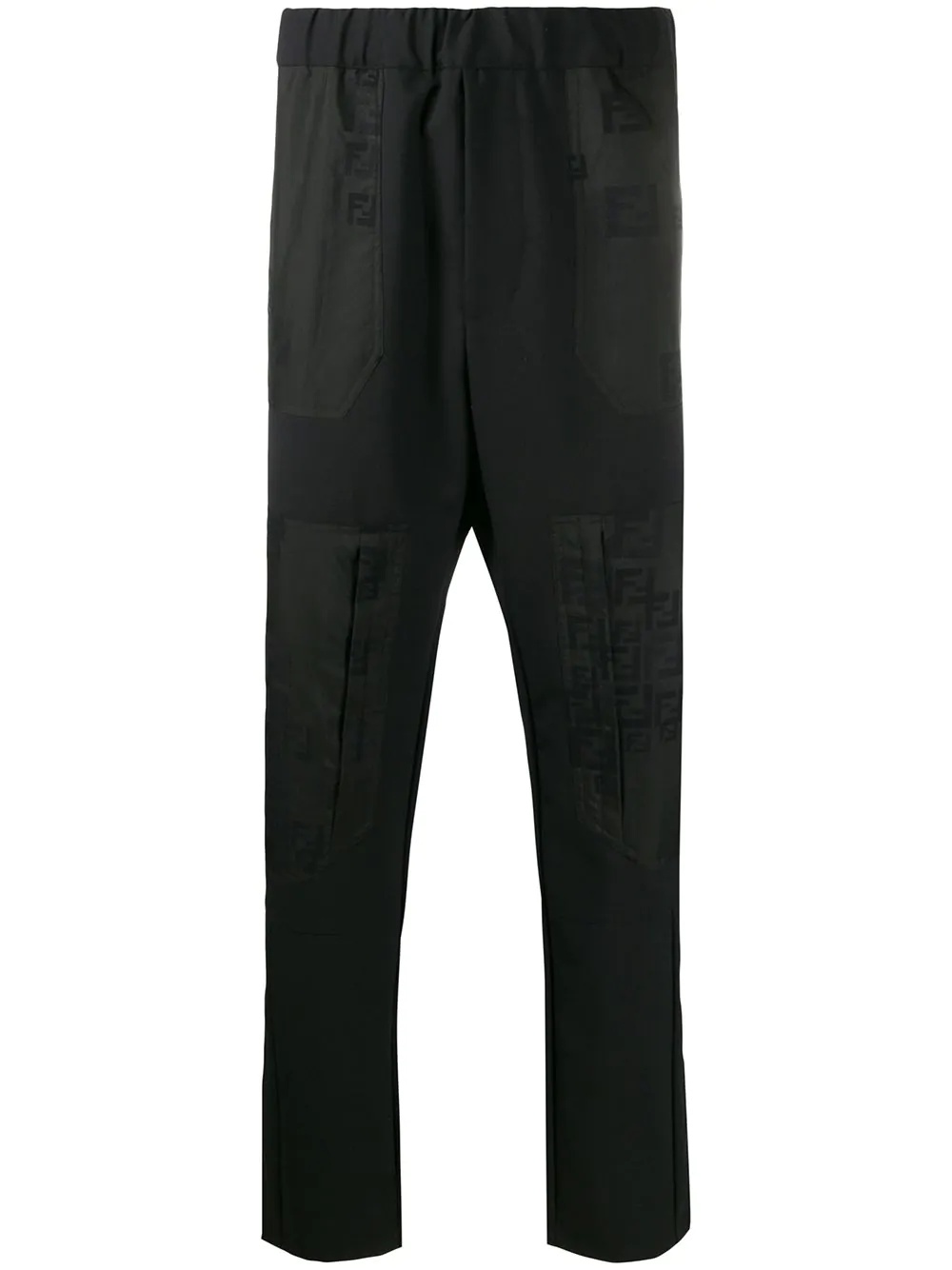 panelled straight leg trousers - 1