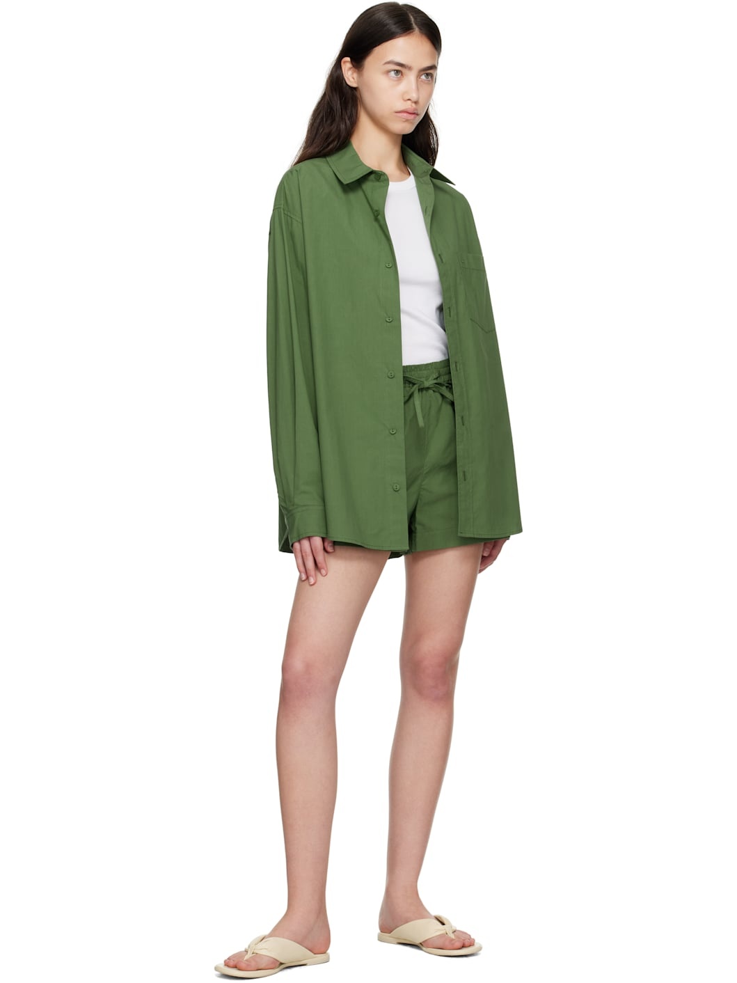 Green Relaxed Shorts - 4