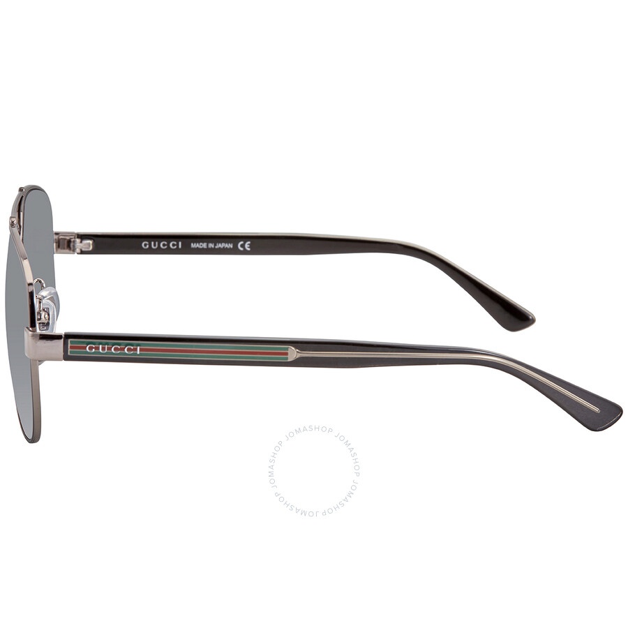 Gucci Polarized Grey Pilot Men's Sunglasses GG0528S 007 63 - 3