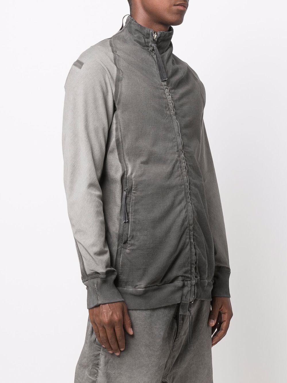 faded-effect zip-up lightweight jacket - 3