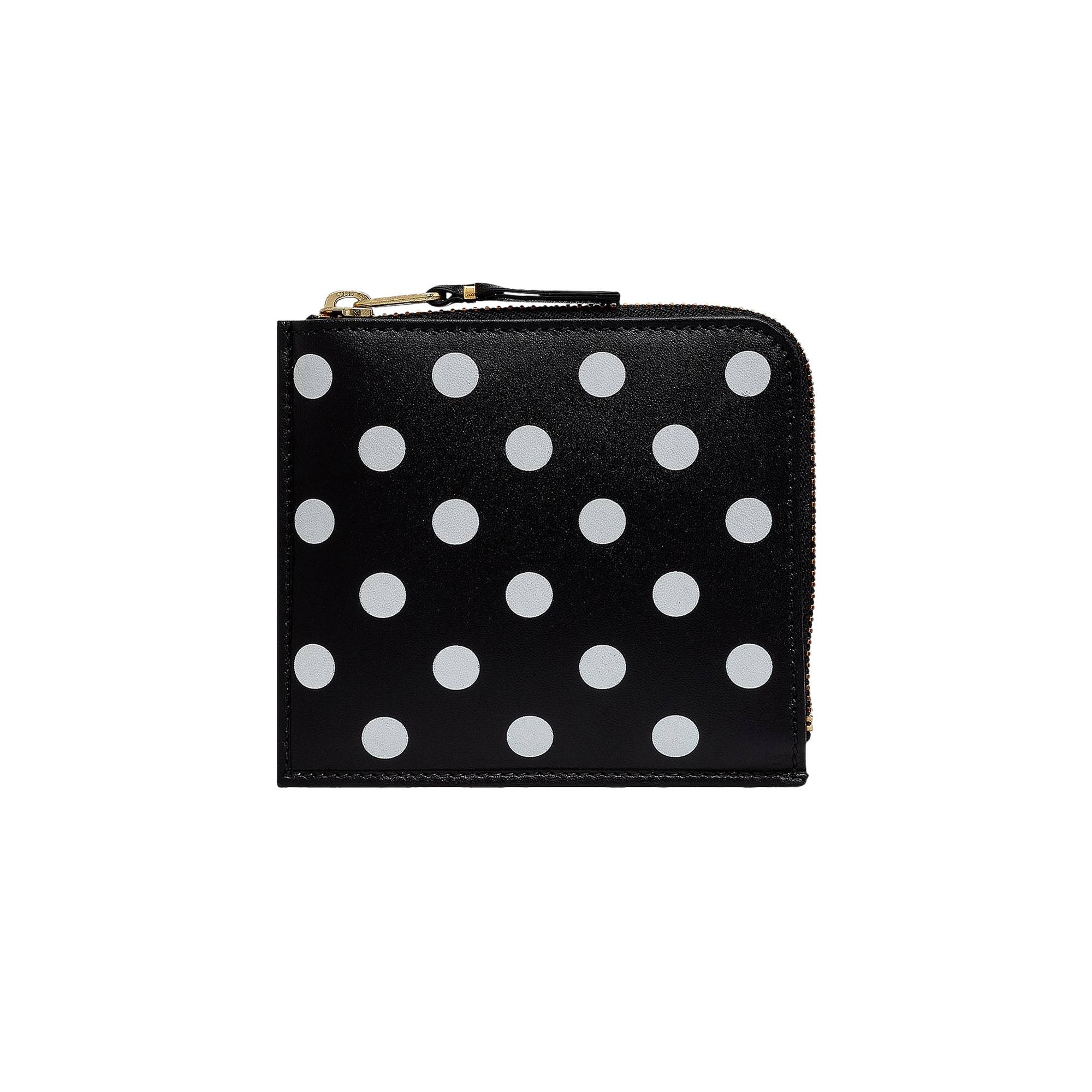 Comme des Garçons Dots Printed Leather Line Wallet 'Black' - 1