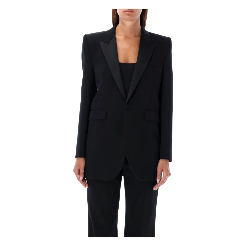 ジャケット SAINT LAURENT Black Wool Blazer 13674557_54452411_600.jpg