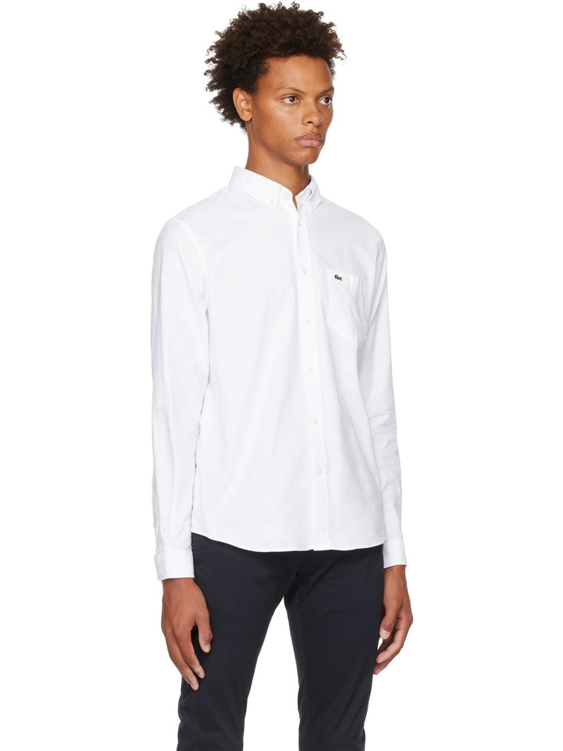 White Embroidered Patch Shirt 2