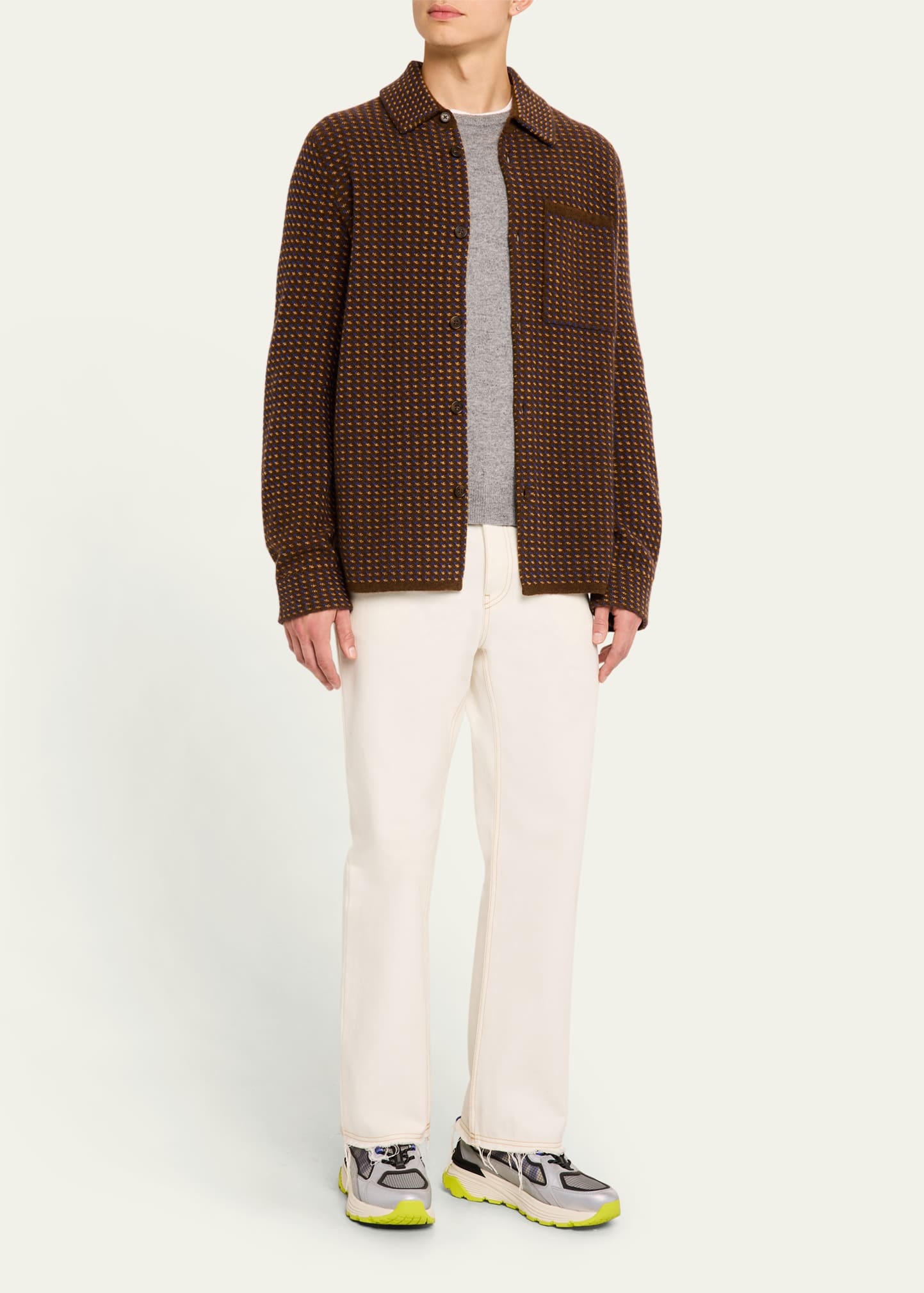 Men's Cashmere Tweed Work Shirt - 2