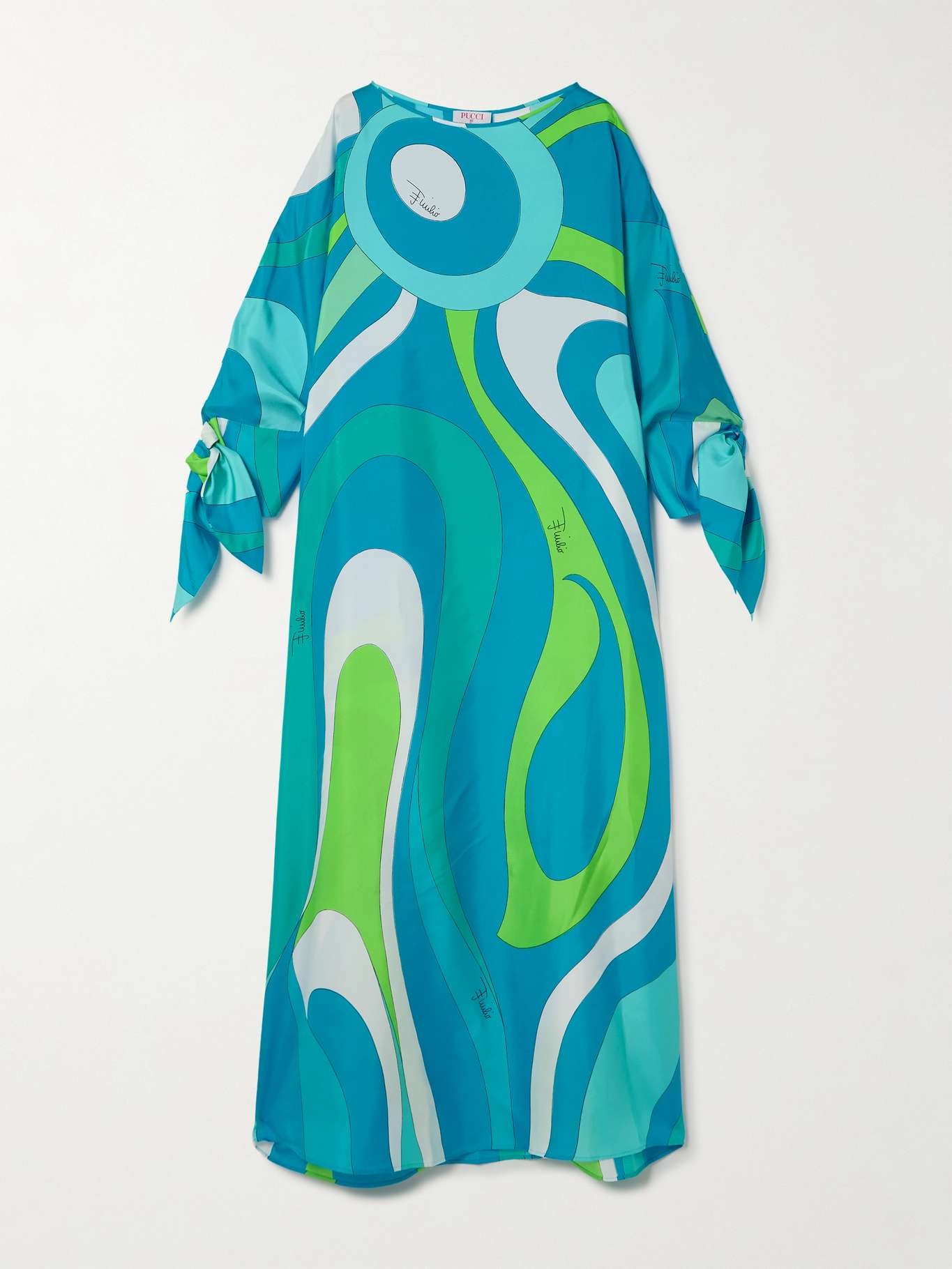 Marmo printed silk-twill kaftan - 1