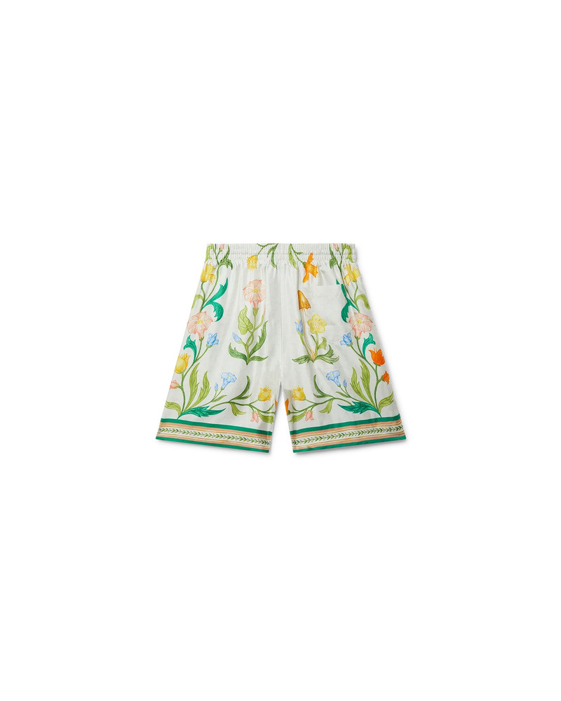 CASABLANCA L'Arche Fleurie Silk Shorts outlook