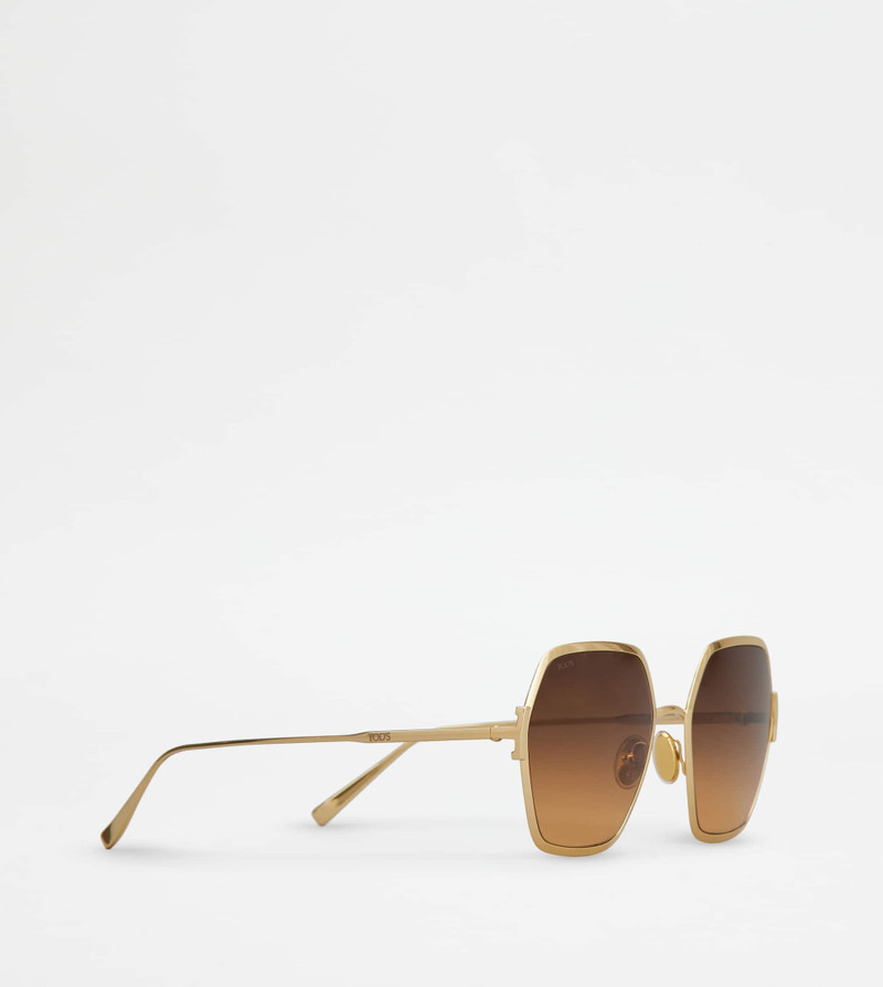HEXAGONAL SUNGLASSES - GOLD 3