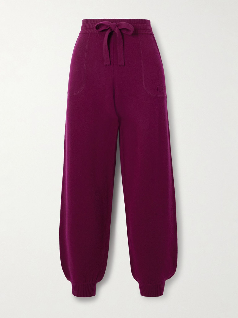 Colorama Star wool and cashmere-blend track pants Plum 1