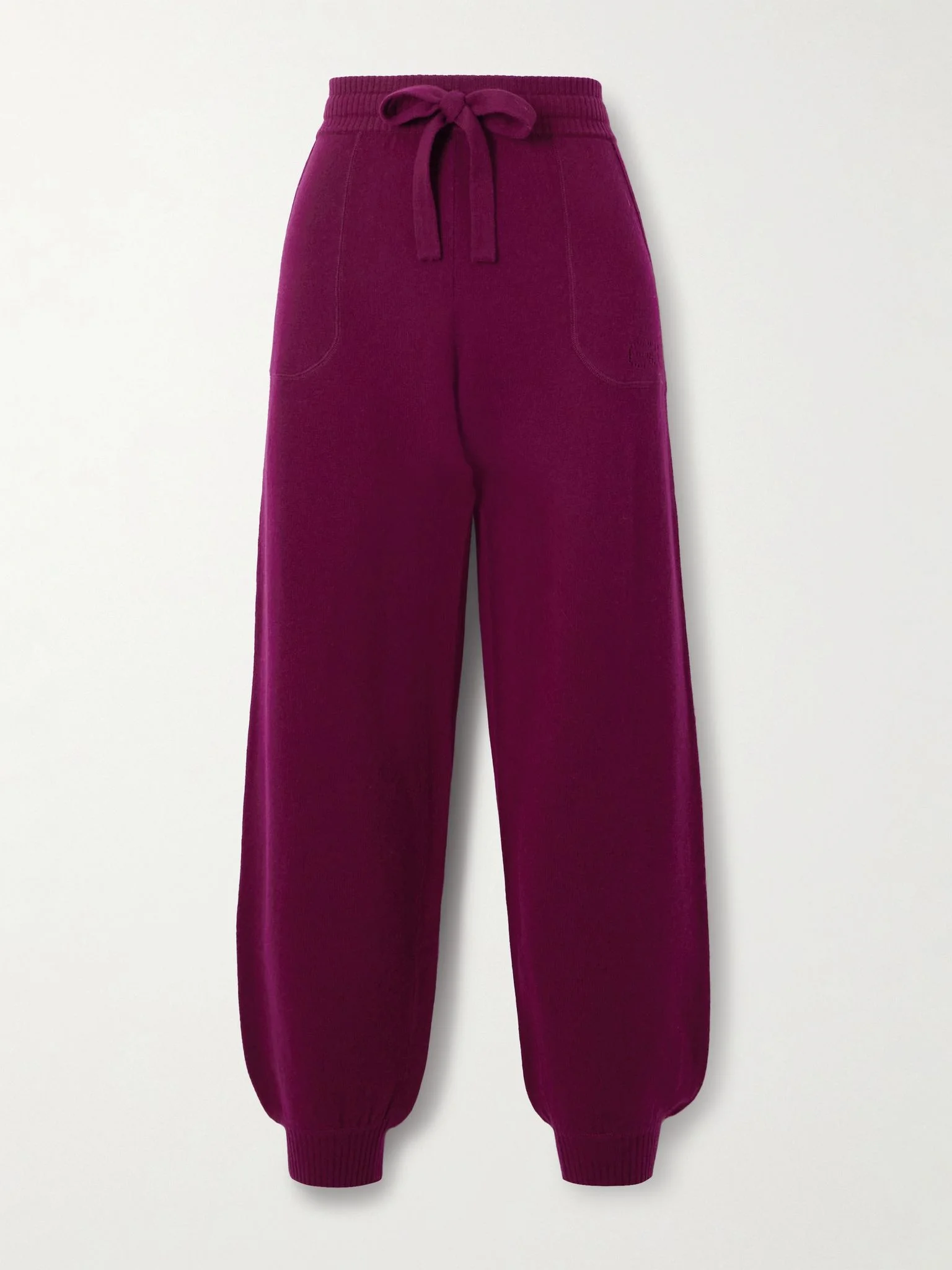 Colorama Star wool and cashmere-blend track pants Plum - 1