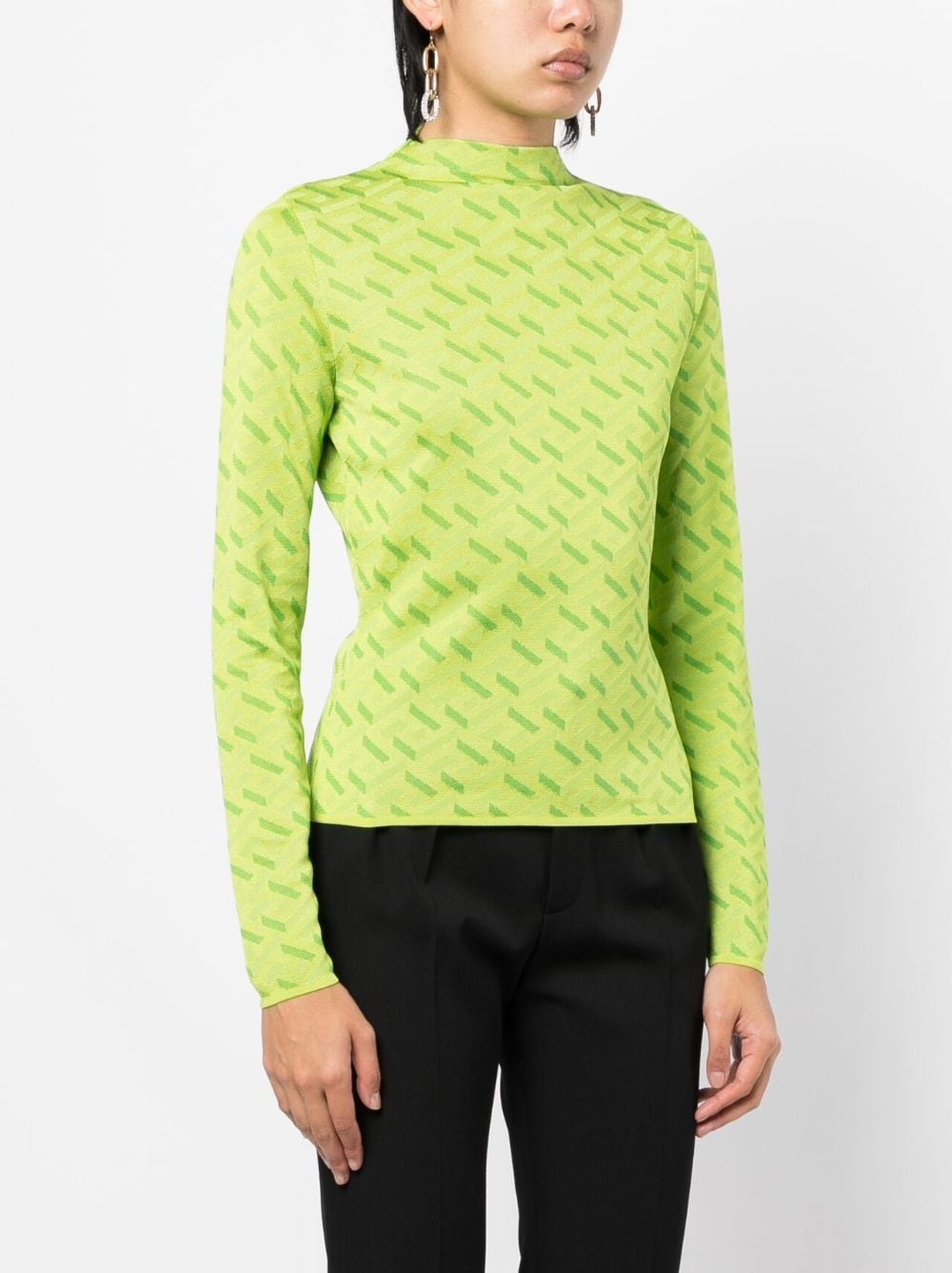 La Greca monogram long-sleeve top - 3
