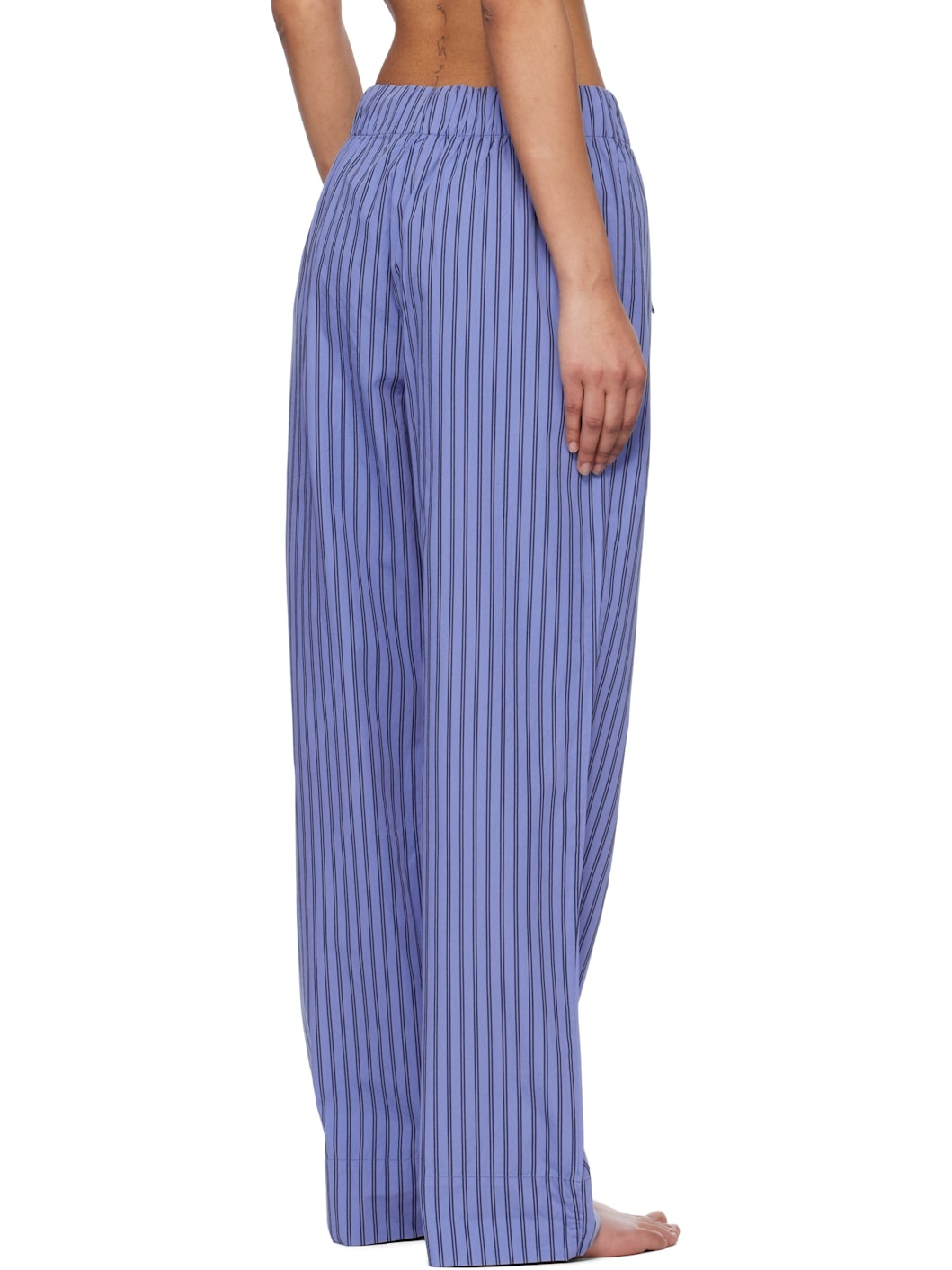 Blue & Black Poplin Pyjama Pants - 3