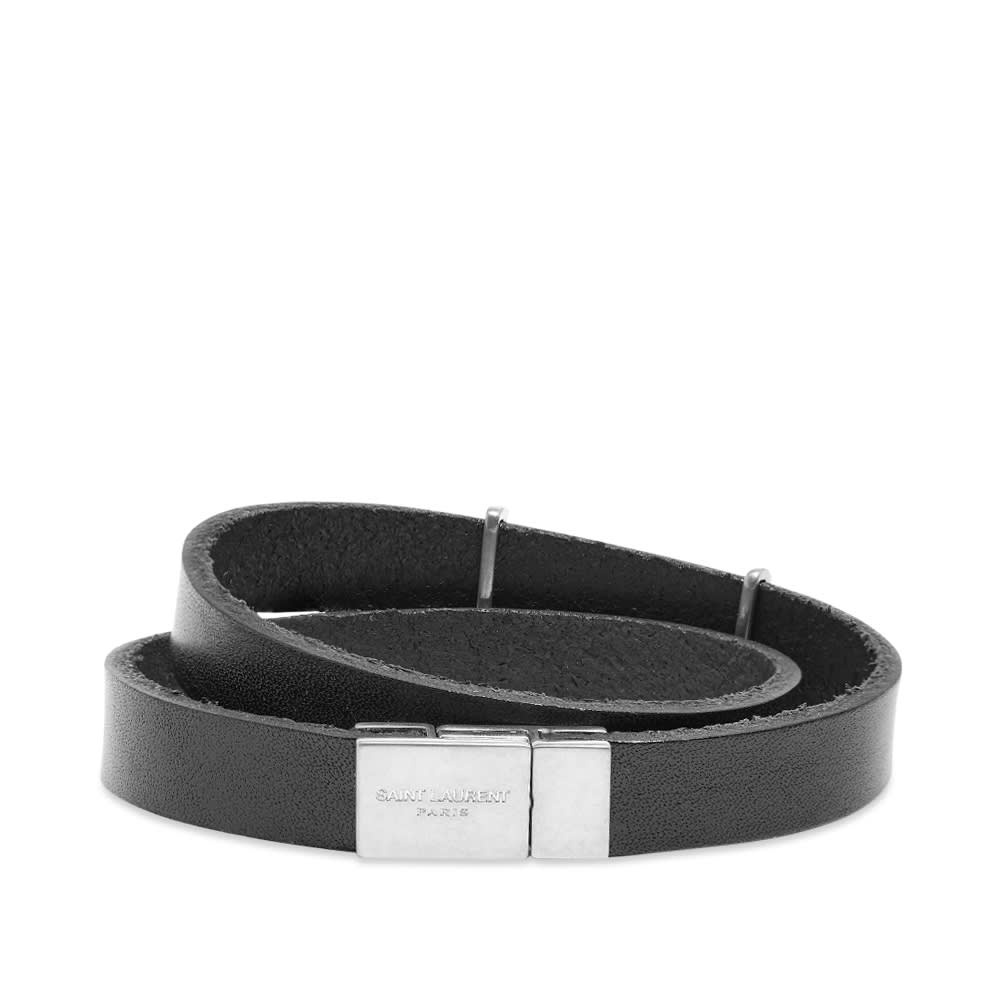 Saint Laurent YSL Logo Double Wrap Bracelet - 1