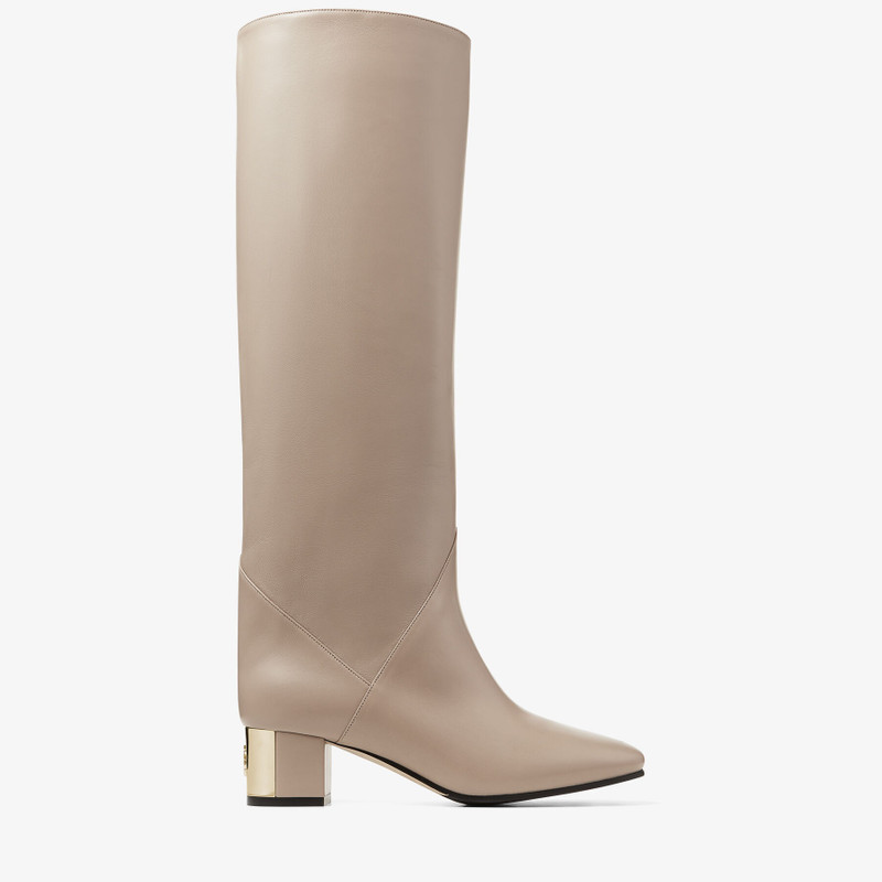 Rydea 45 Stone Nappa Leather Knee High Boots 1