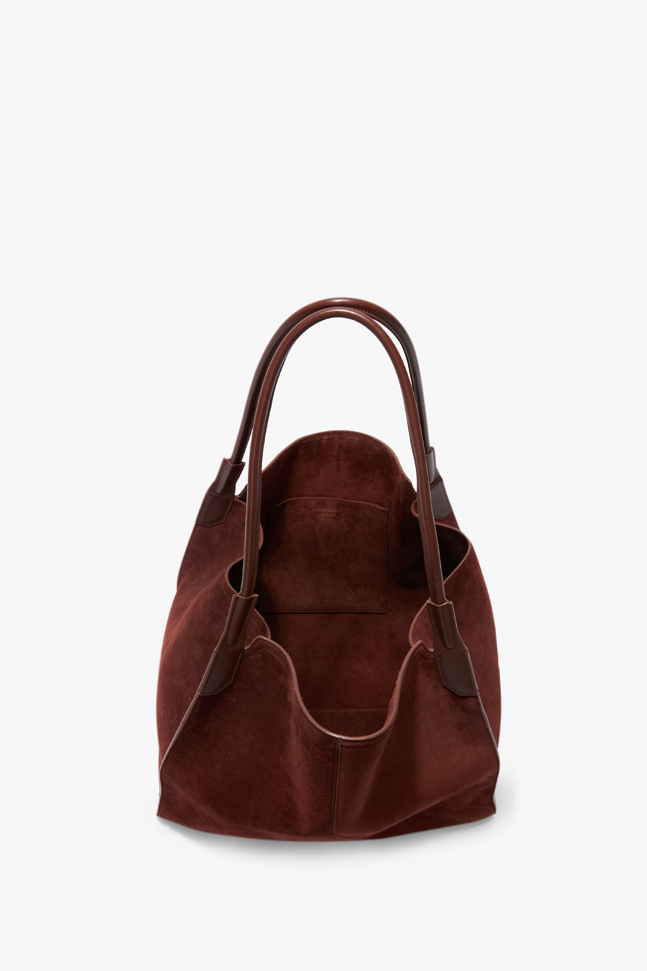 Victoria Tote In Dark Brown Suede - 7