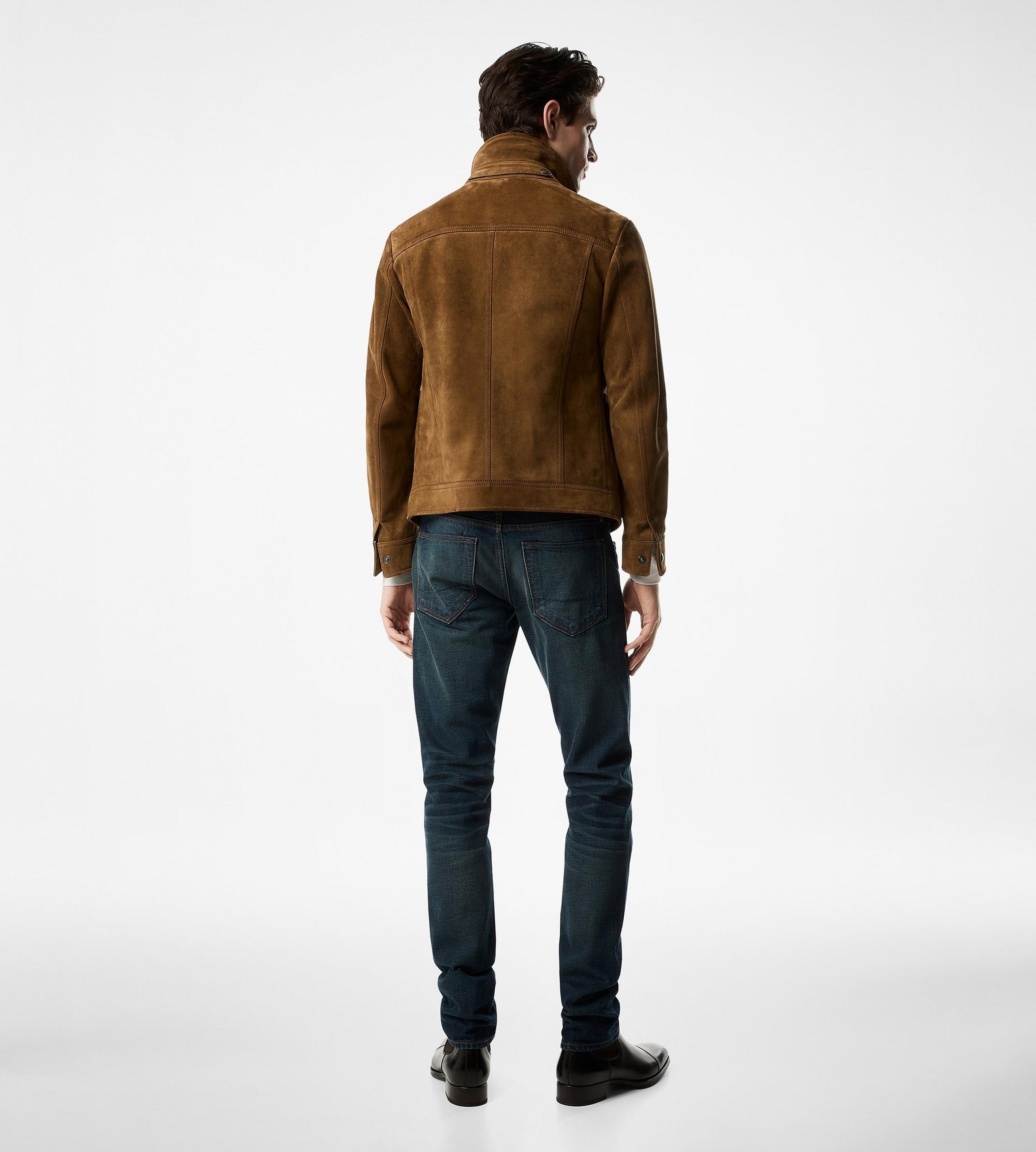 BRUSHED HEATHERED SUEDE FOUR POCKET BLOUSON - 3