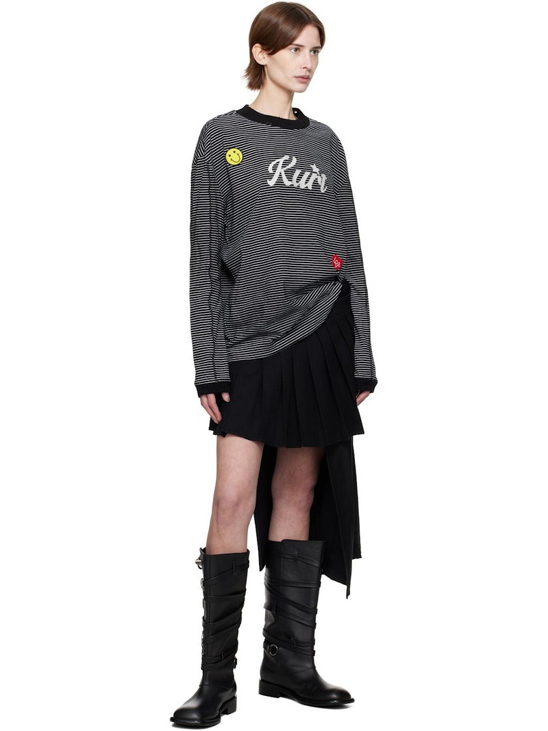 Andersson Bell Black & White Kurt Stripe T-Shirt outlook