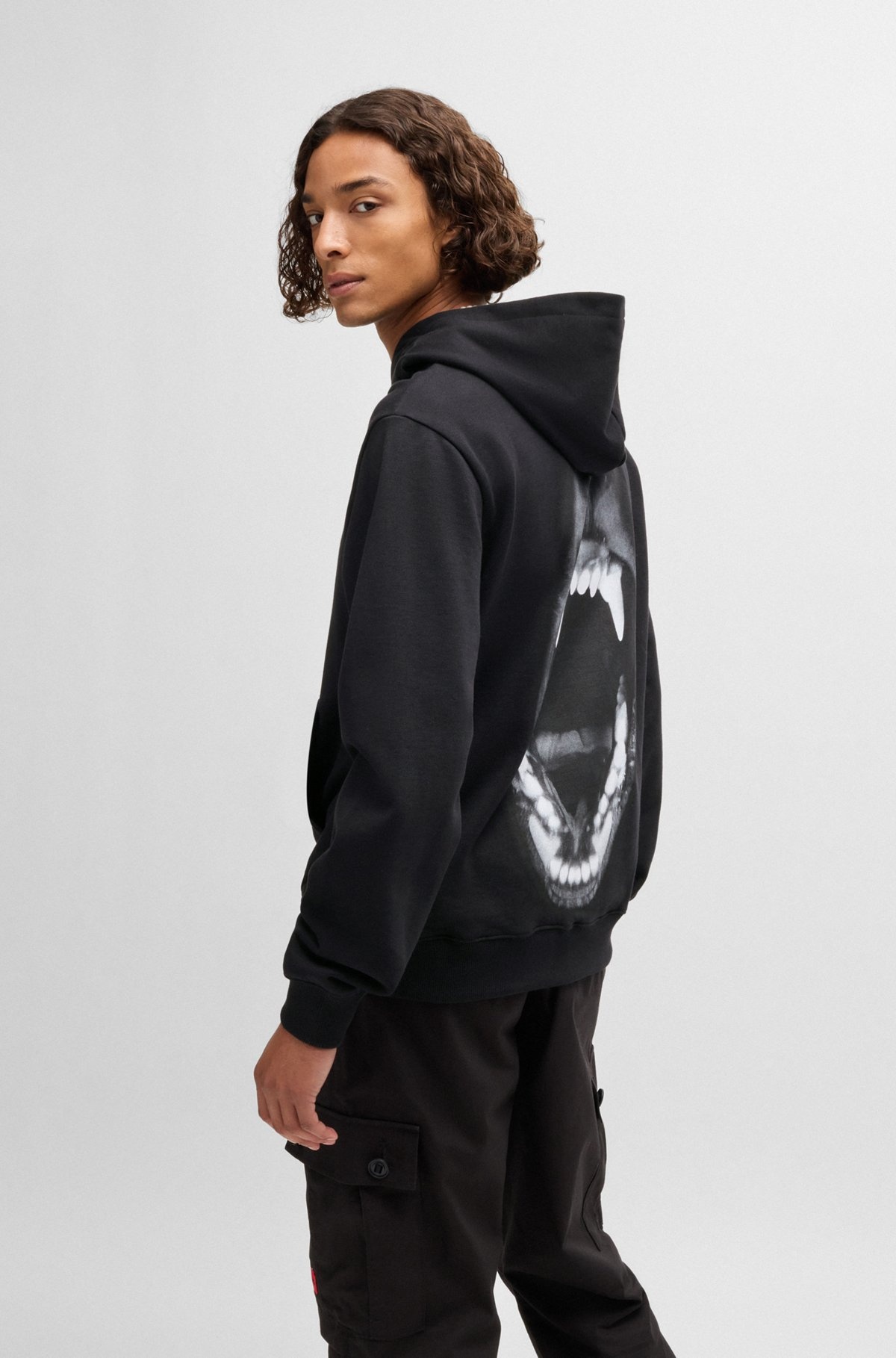 COTTON-TERRY REGULAR-FIT HOODIE WITH ANIMAL GRAPHICS - 5