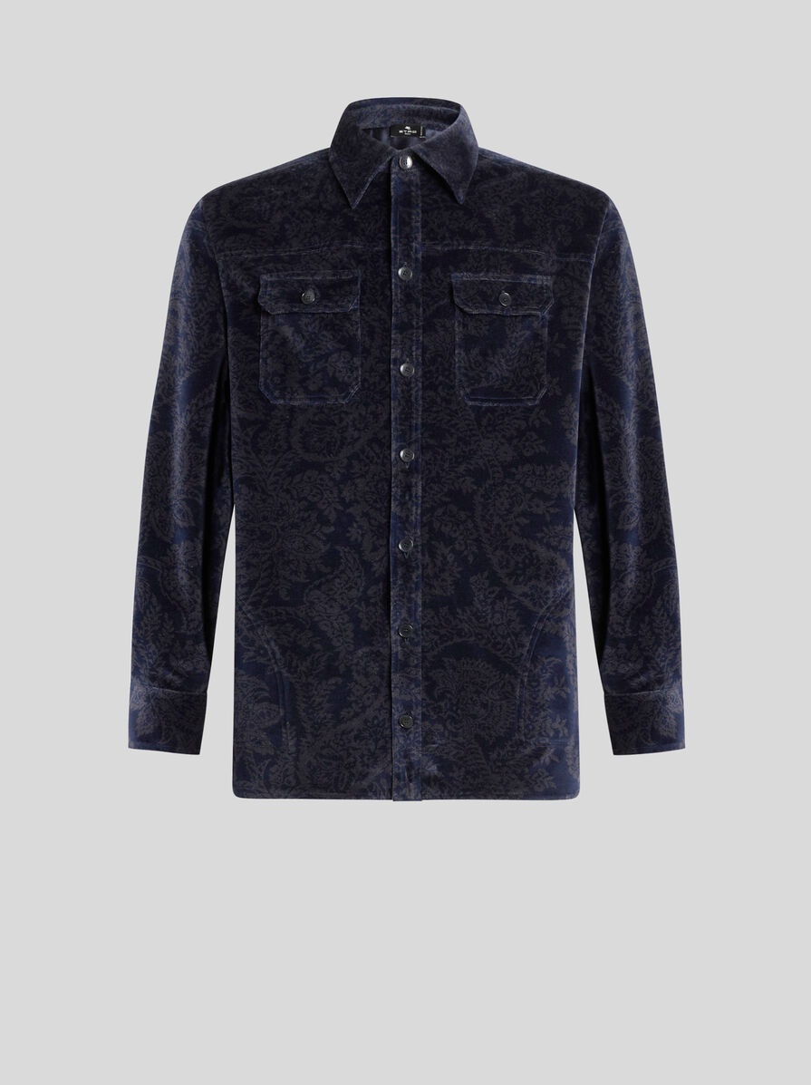 JACQUARD CHENILLE OVERSHIRT - 1