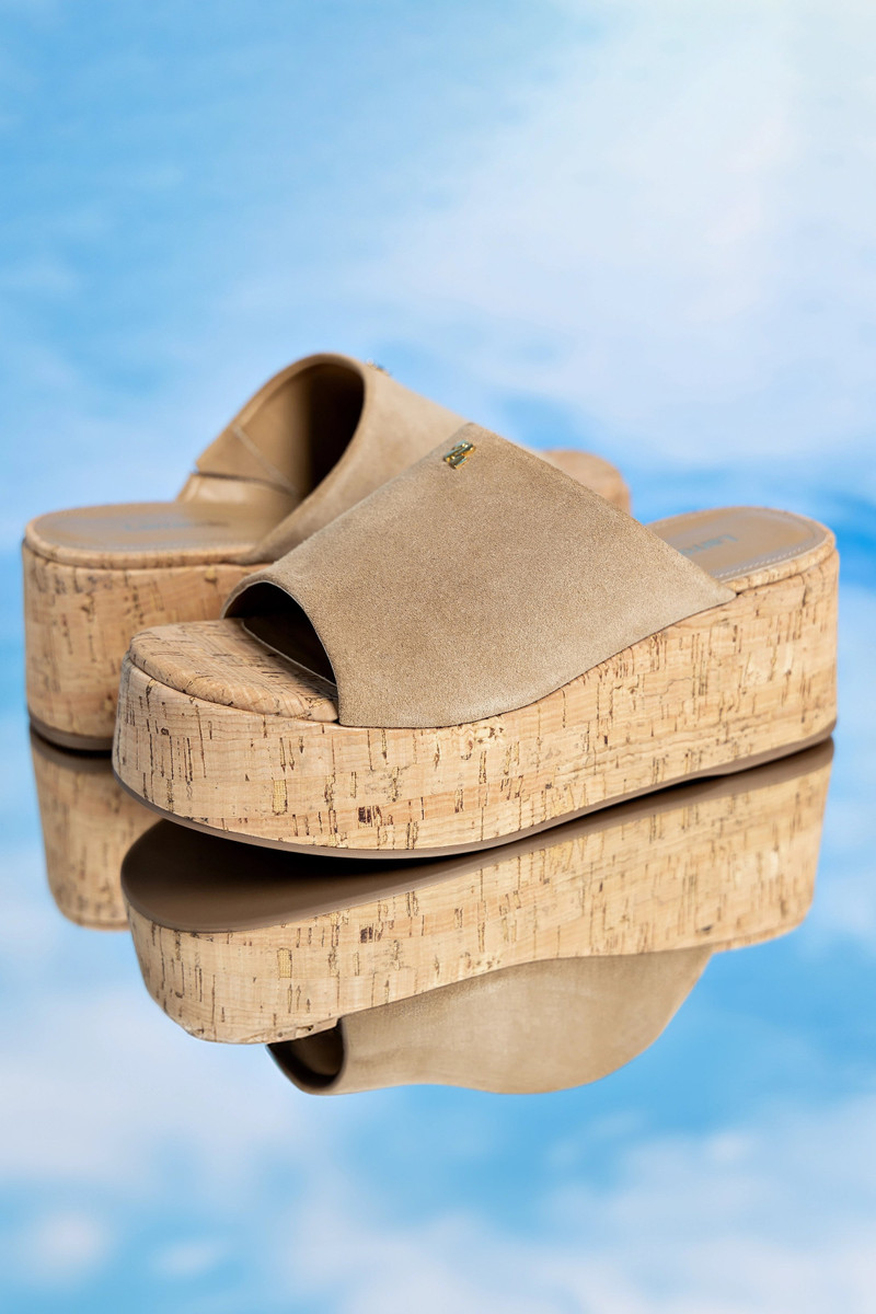 Charli Mule In Peanut Suede 6