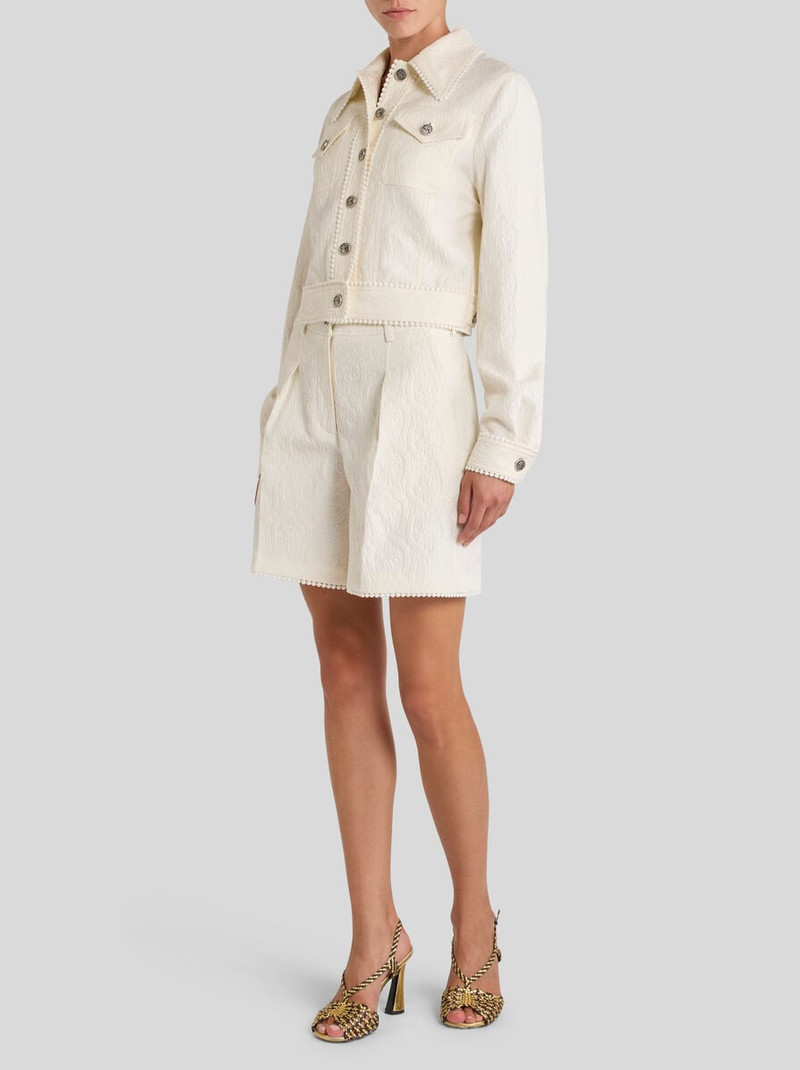 Etro CROPPED PAISLEY JACQUARD JACKET outlook