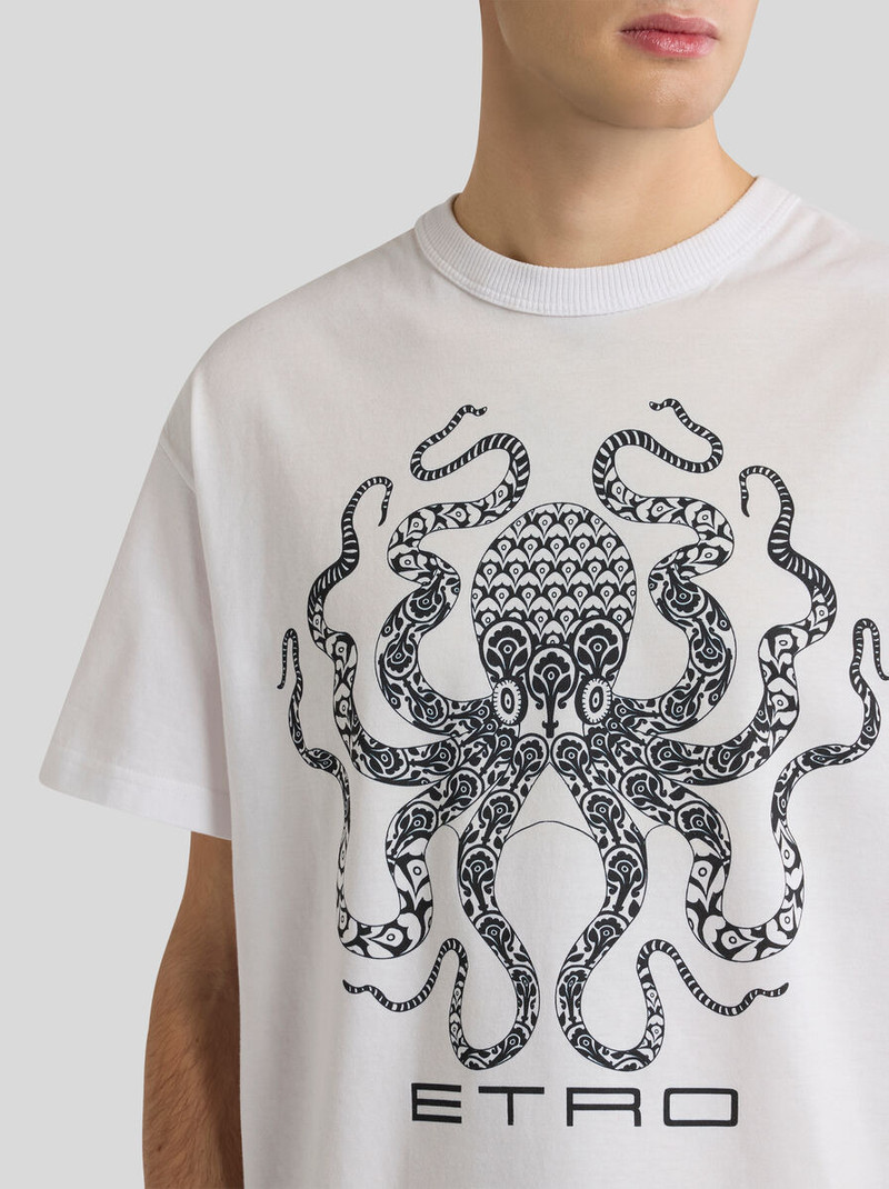 Etro T-SHIRT WITH OCTOPUS AND LOGO outlook