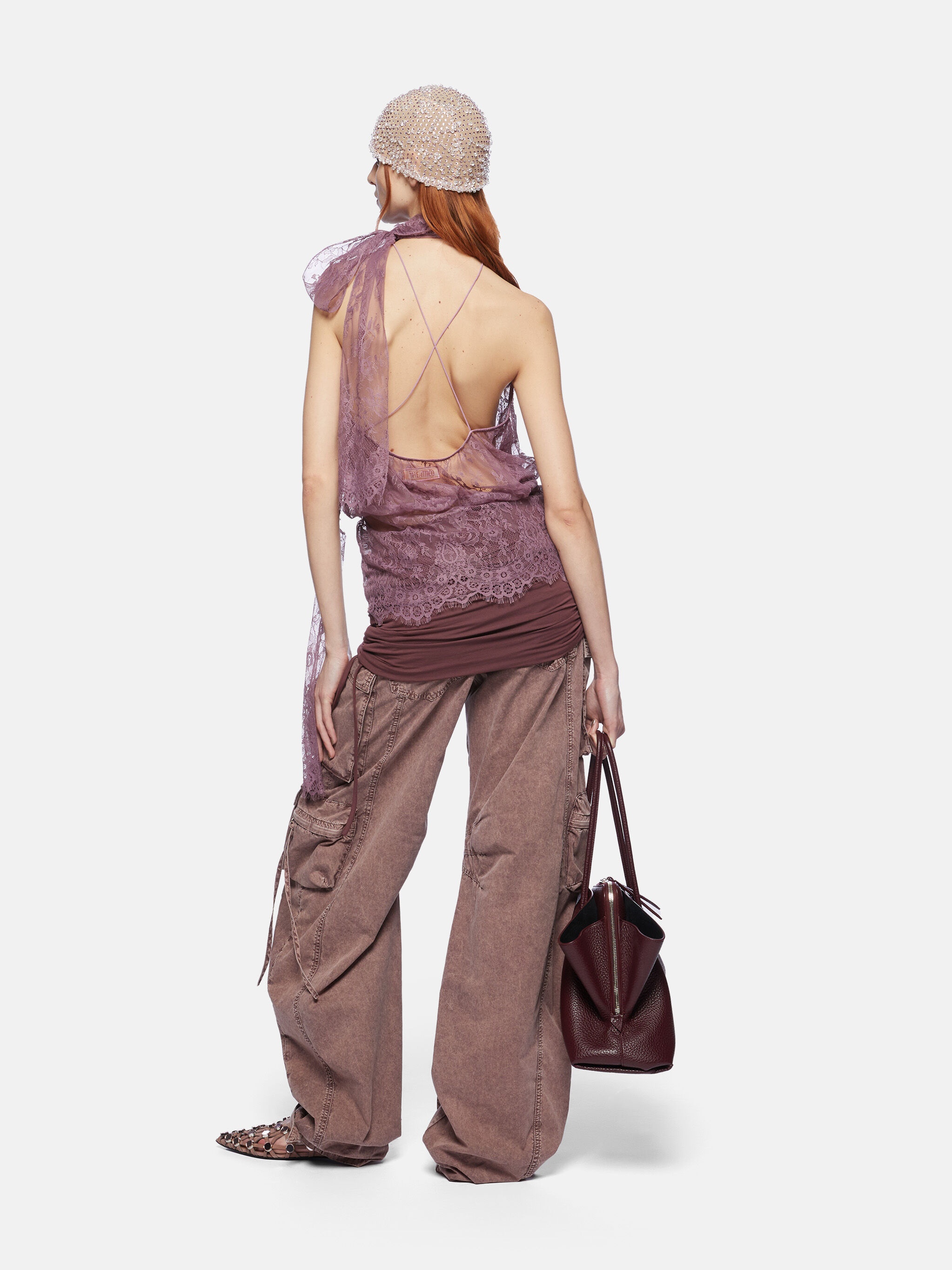 FERN'' WASHED MAUVE LONG PANTS - 3