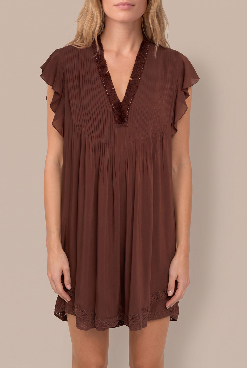 Mini Dress Sasha - Chocolate Brown 3