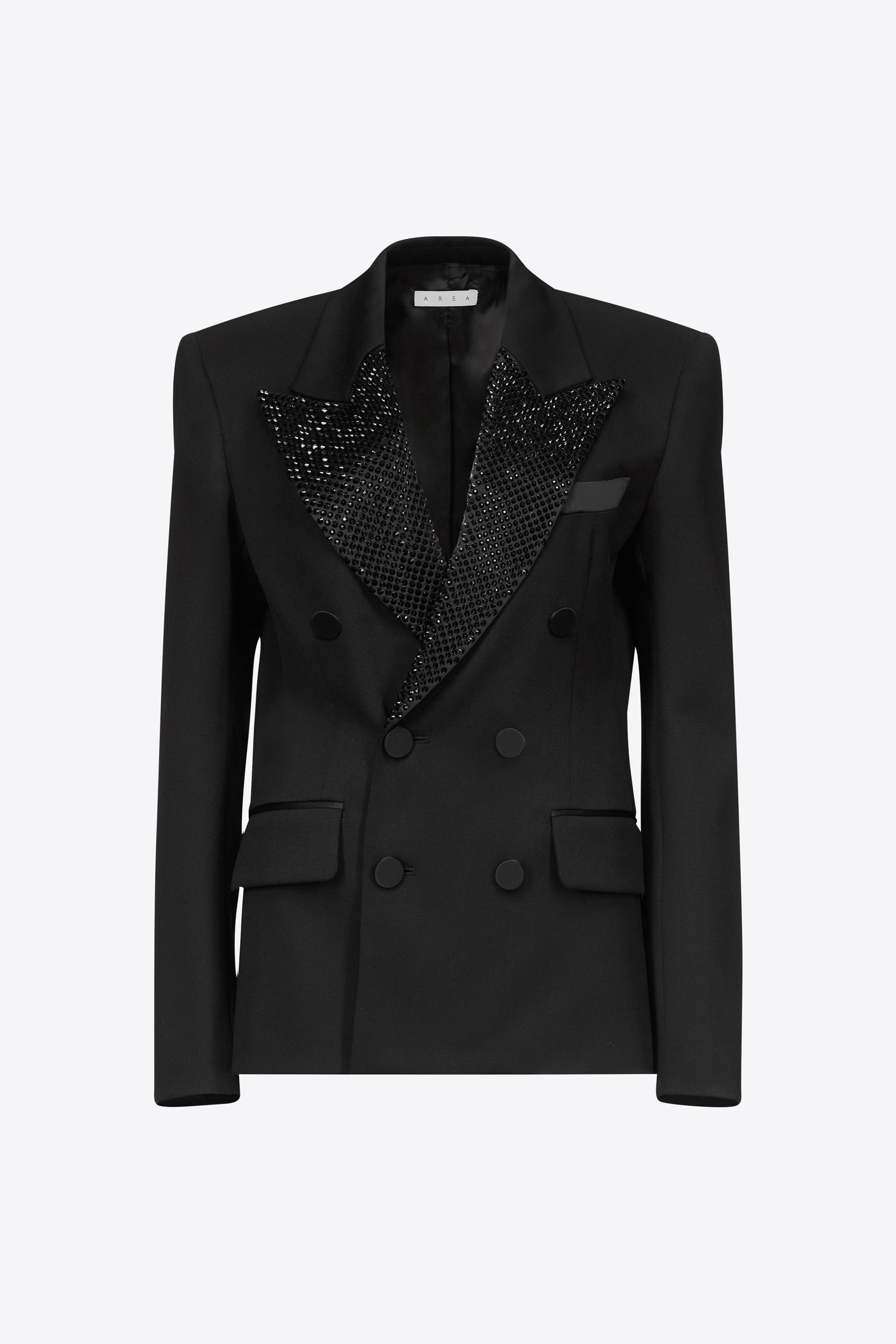 CRYSTAL EMBELLISHED RELAXED BLAZER - 1