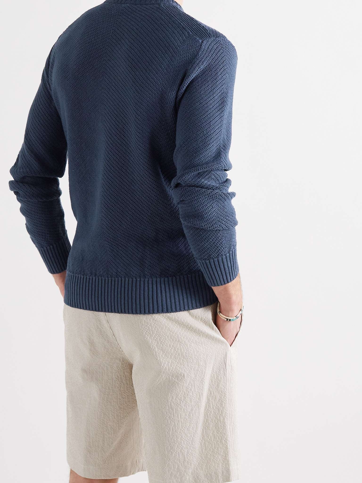 Slim-Fit Linen Sweater - 4