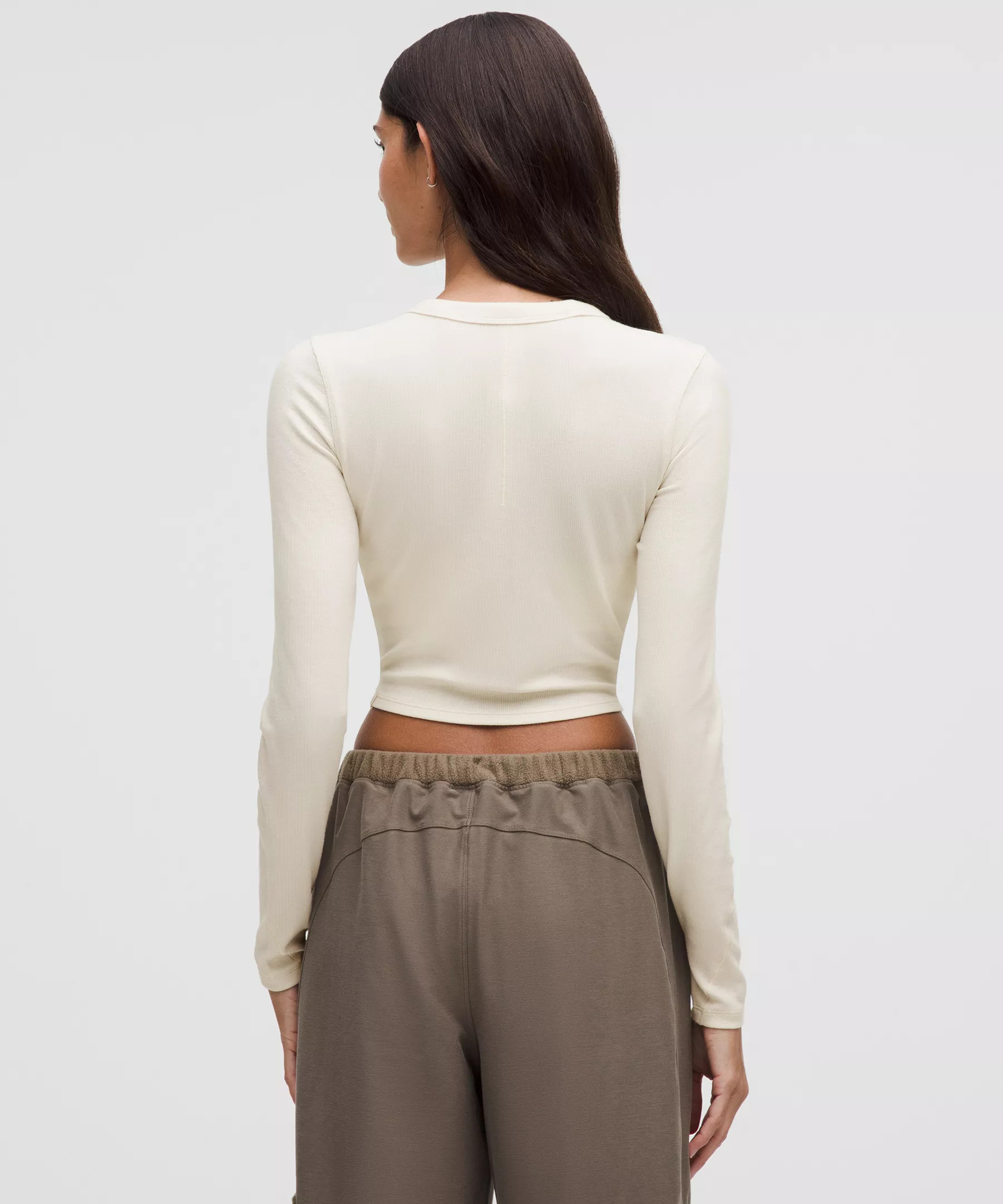 Hold Tight Straight-Hem Cropped Long-Sleeve Shirt - 3
