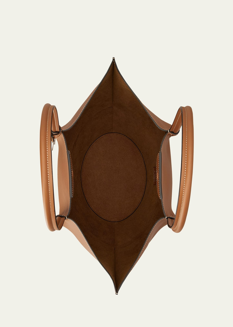 Tod's Bux Medium Leather & Woven Leaf Shopping Tote Bag outlook