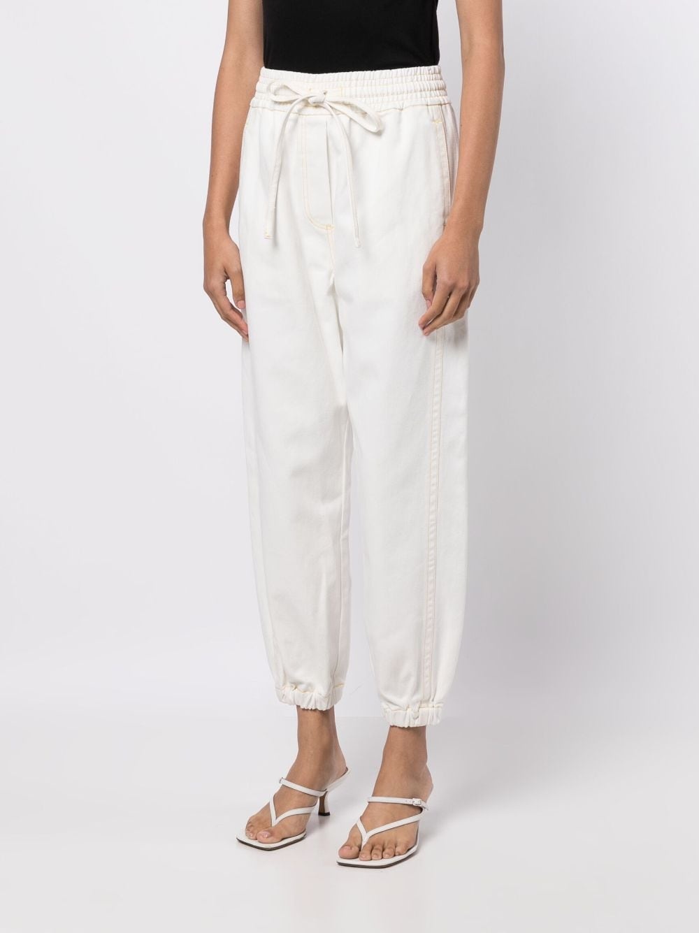 drawstring boyfriend jeans - 3