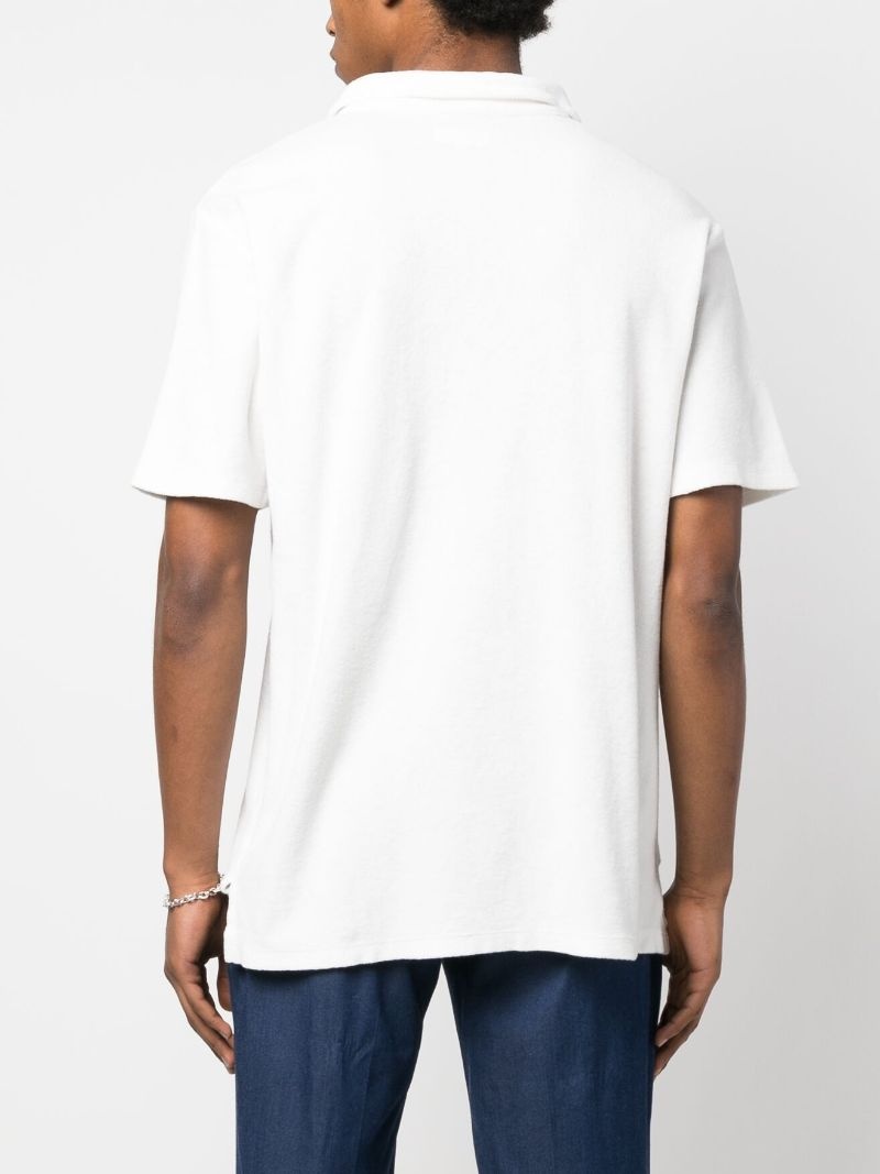 terry-cloth cotton polo shirt - 4