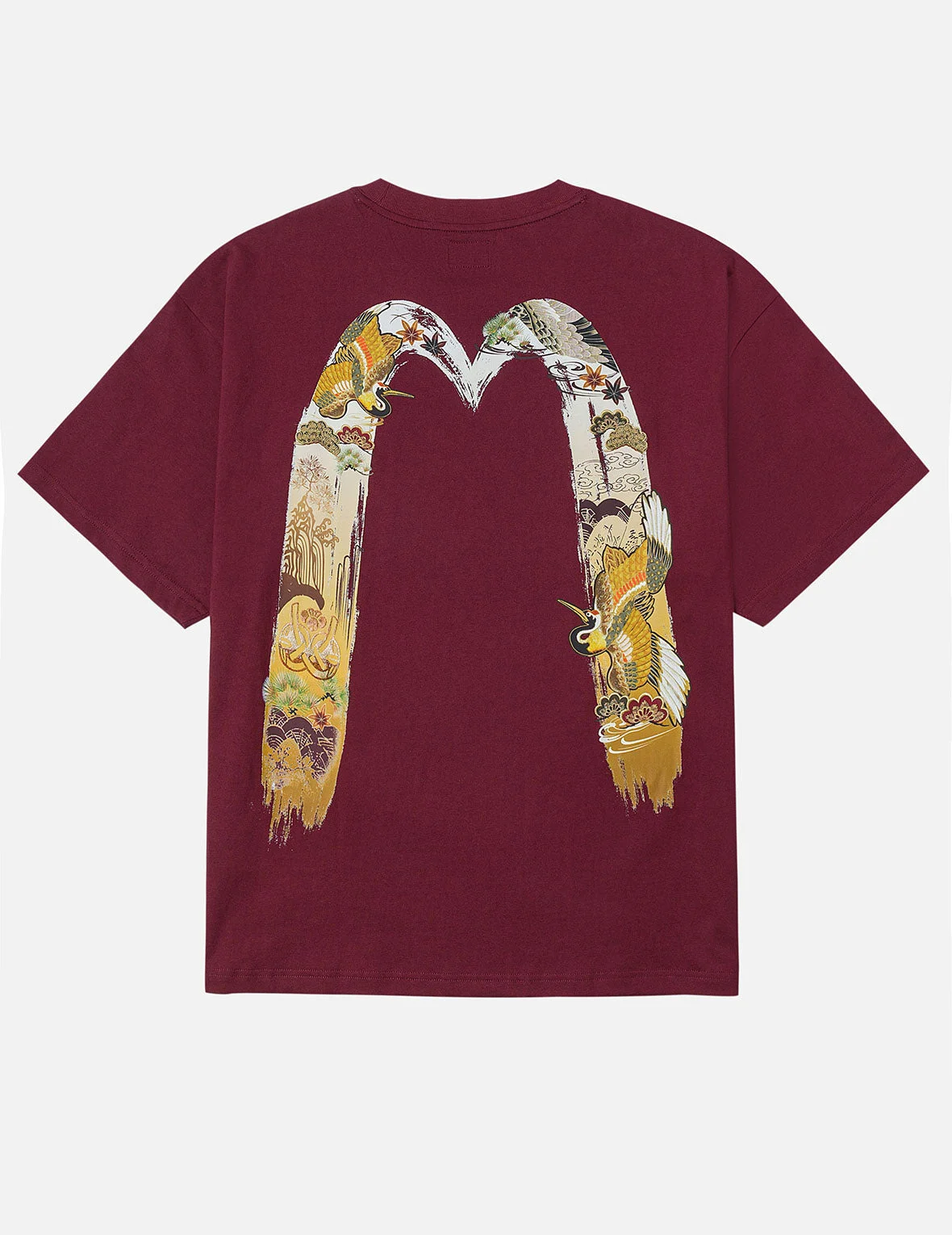 Logo and Crane Soaring Daicock Print Relax Fit T-shirt - 1