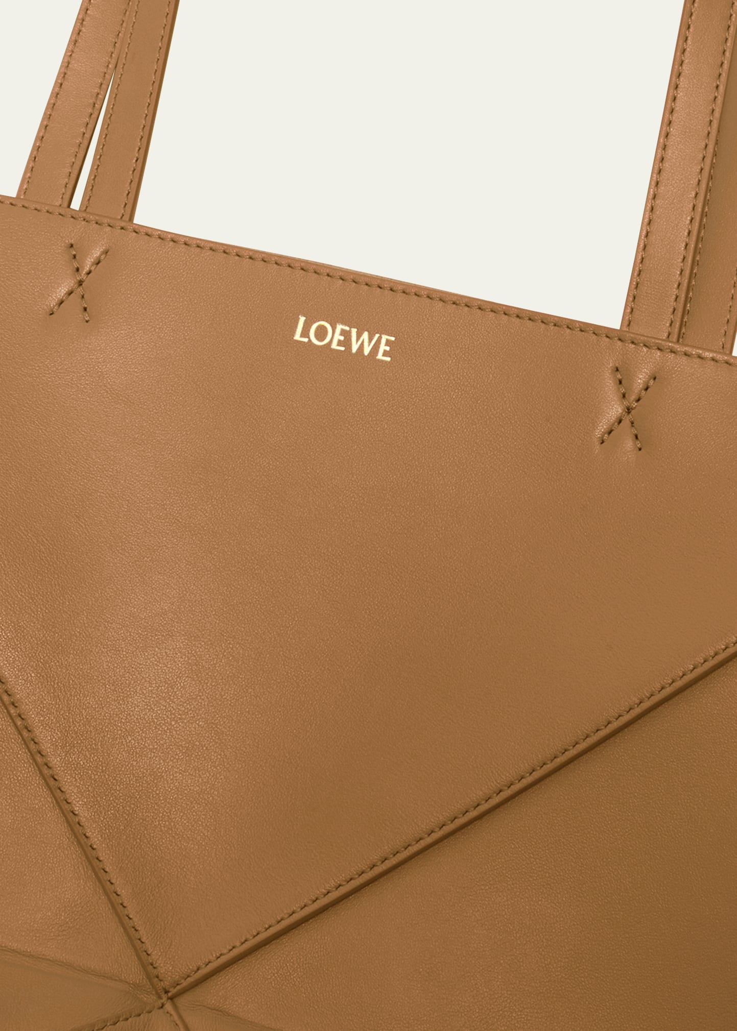 Puzzle Leather Tote Bag - 5