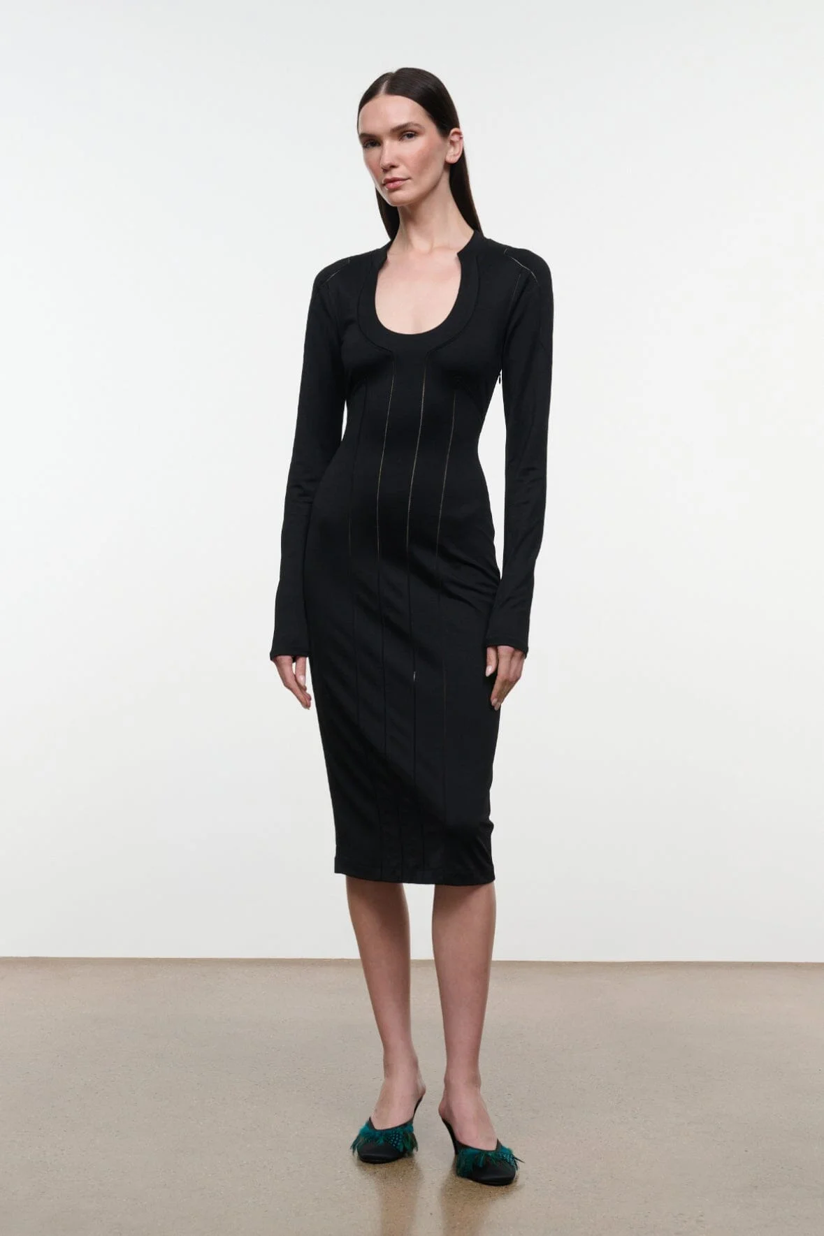 STAUD BLAIR DRESS BLACK - 1