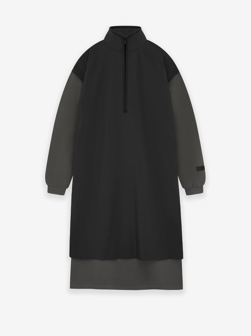 Womens Nylon Fleece Mockneck Sweater Dress 1