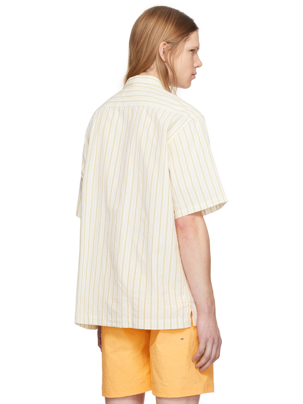 White & Yellow Johnny Stripe SS Shirt - 3
