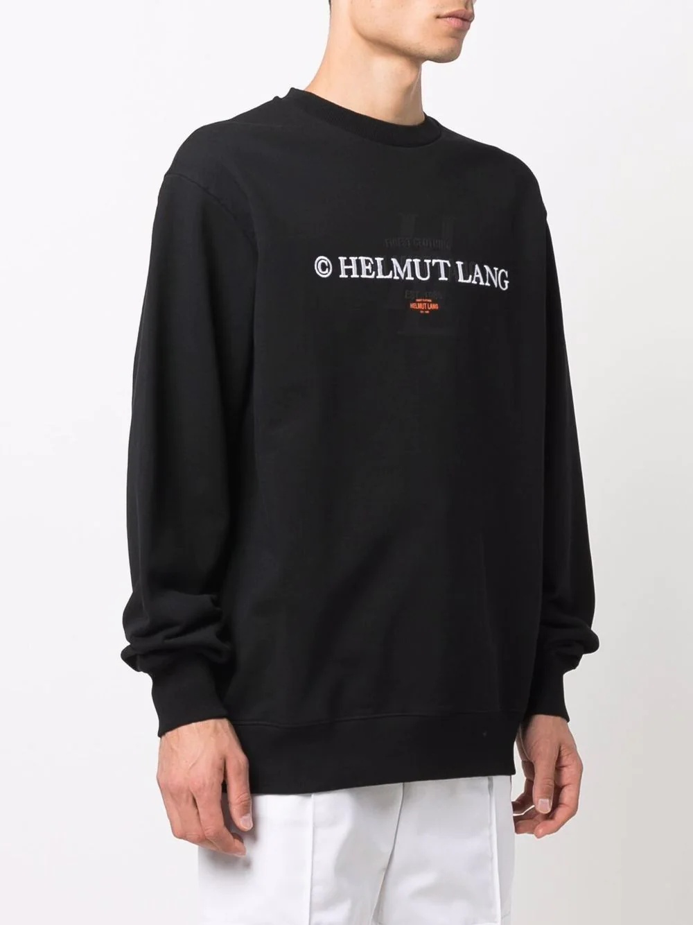 logo-print crew neck sweatshirt - 3