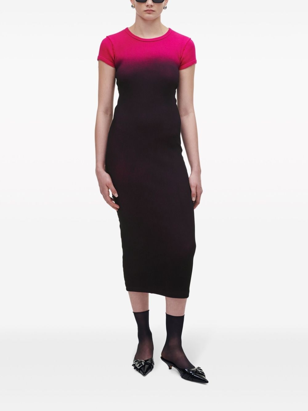 Grunge spray-effect T-shirt dress - 2