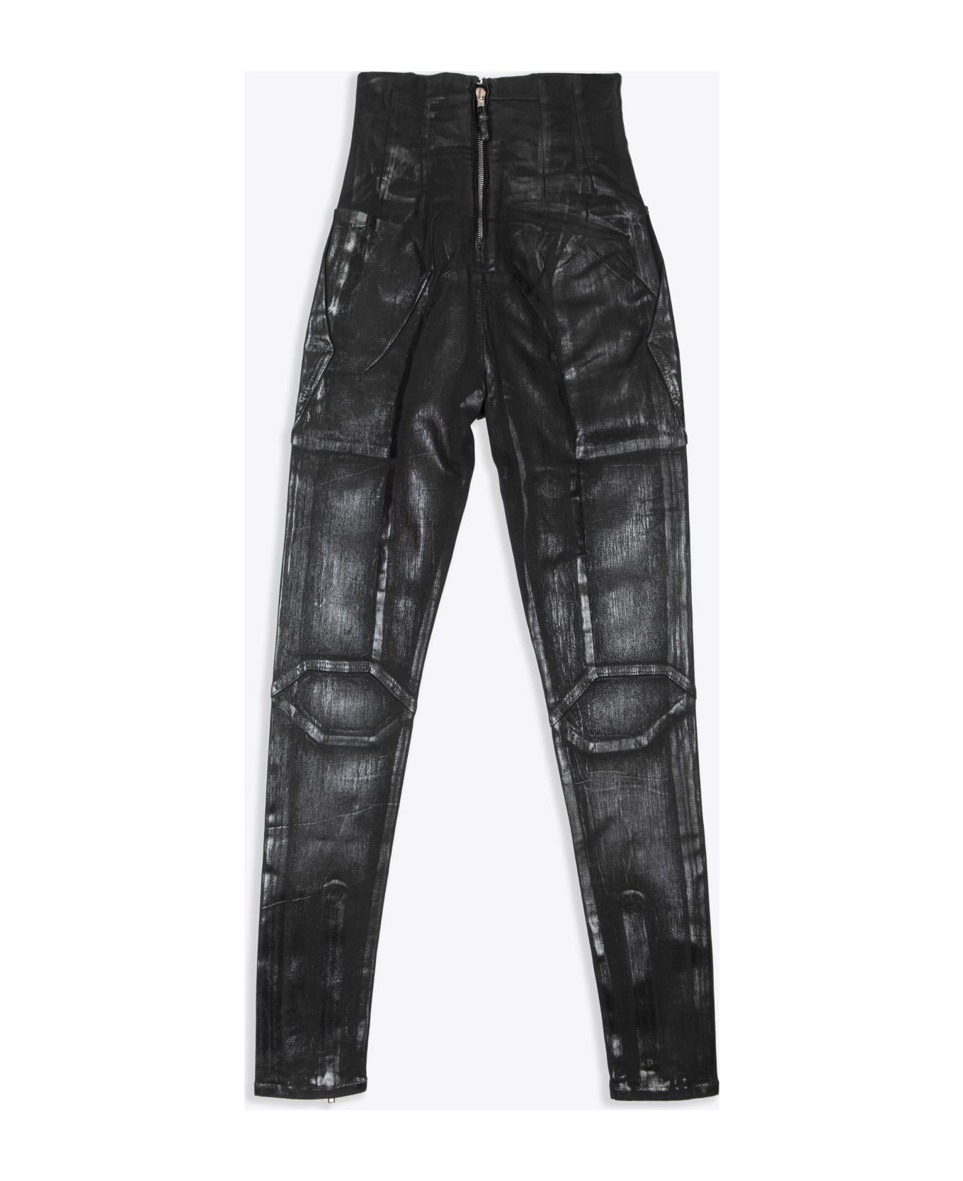 Rick Owens DRKSHDW Dirt Waist Leggings Black Waxed Denim