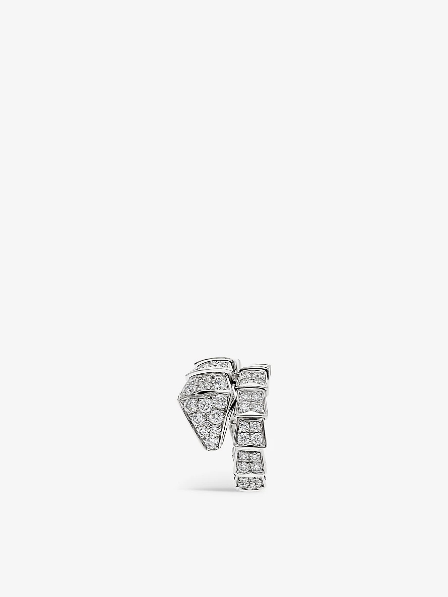 Serpenti 18kt white-gold and diamond ring - 5