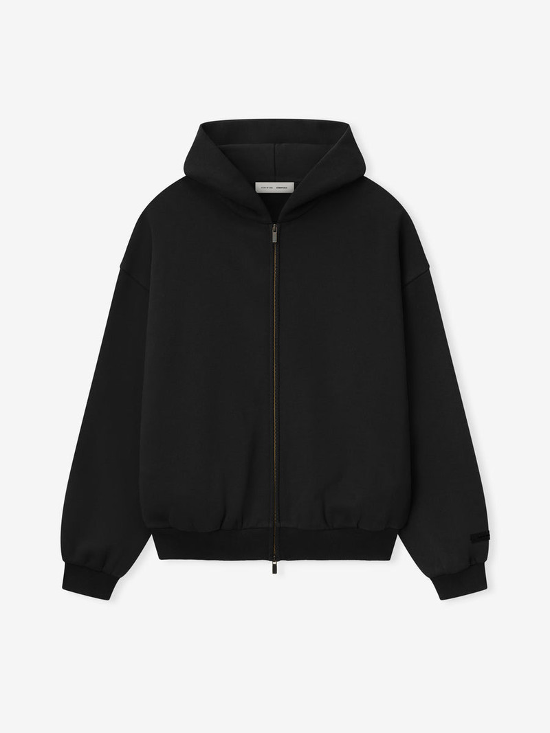 Embossed Classic Fleece Zip-Up Hoodie - 1