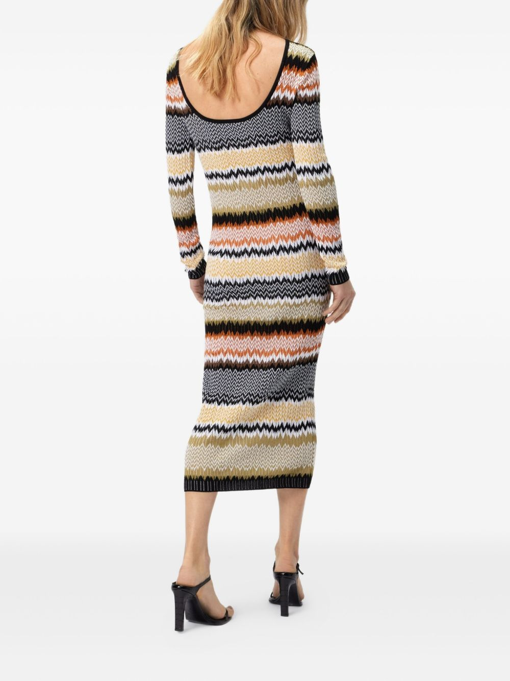 striped midi dress - 3