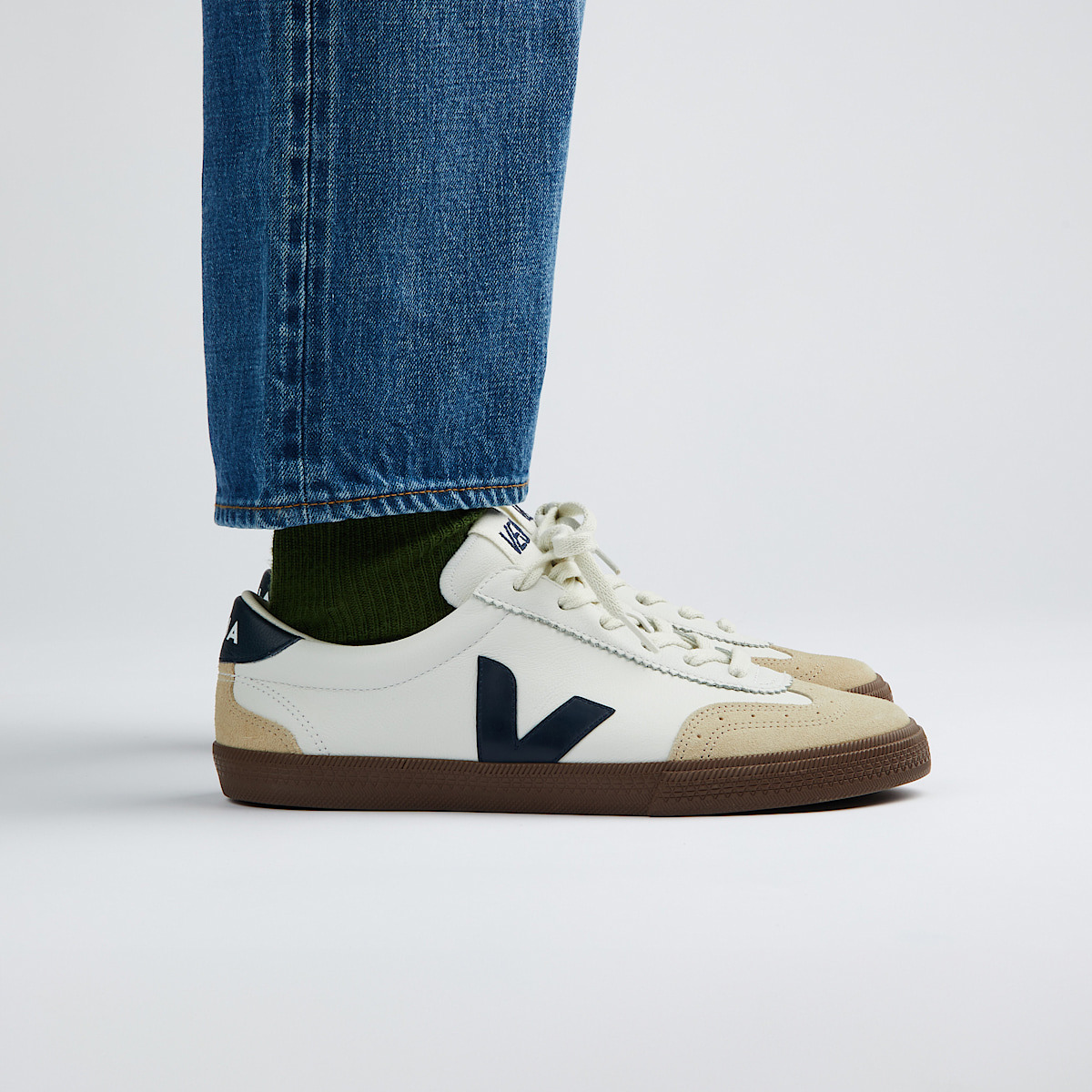 VOLLEY LEATHER WHITE NAUTICO BARK - 4