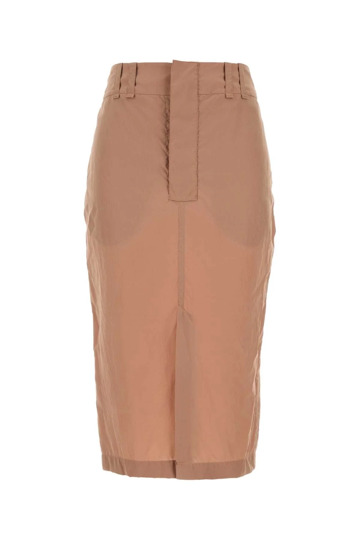 Saint Laurent Women Skin Pink Crepe Skirt - 1