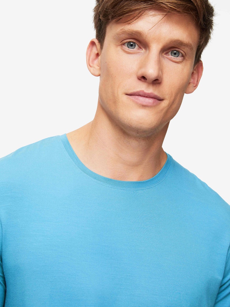 Men's T-Shirt Basel Micro Modal Stretch Harbour Blue - 2