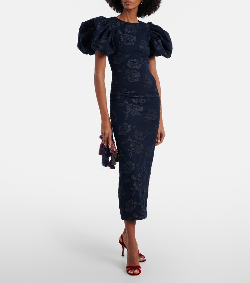 ROTATE Ruby jacquard midi dress outlook
