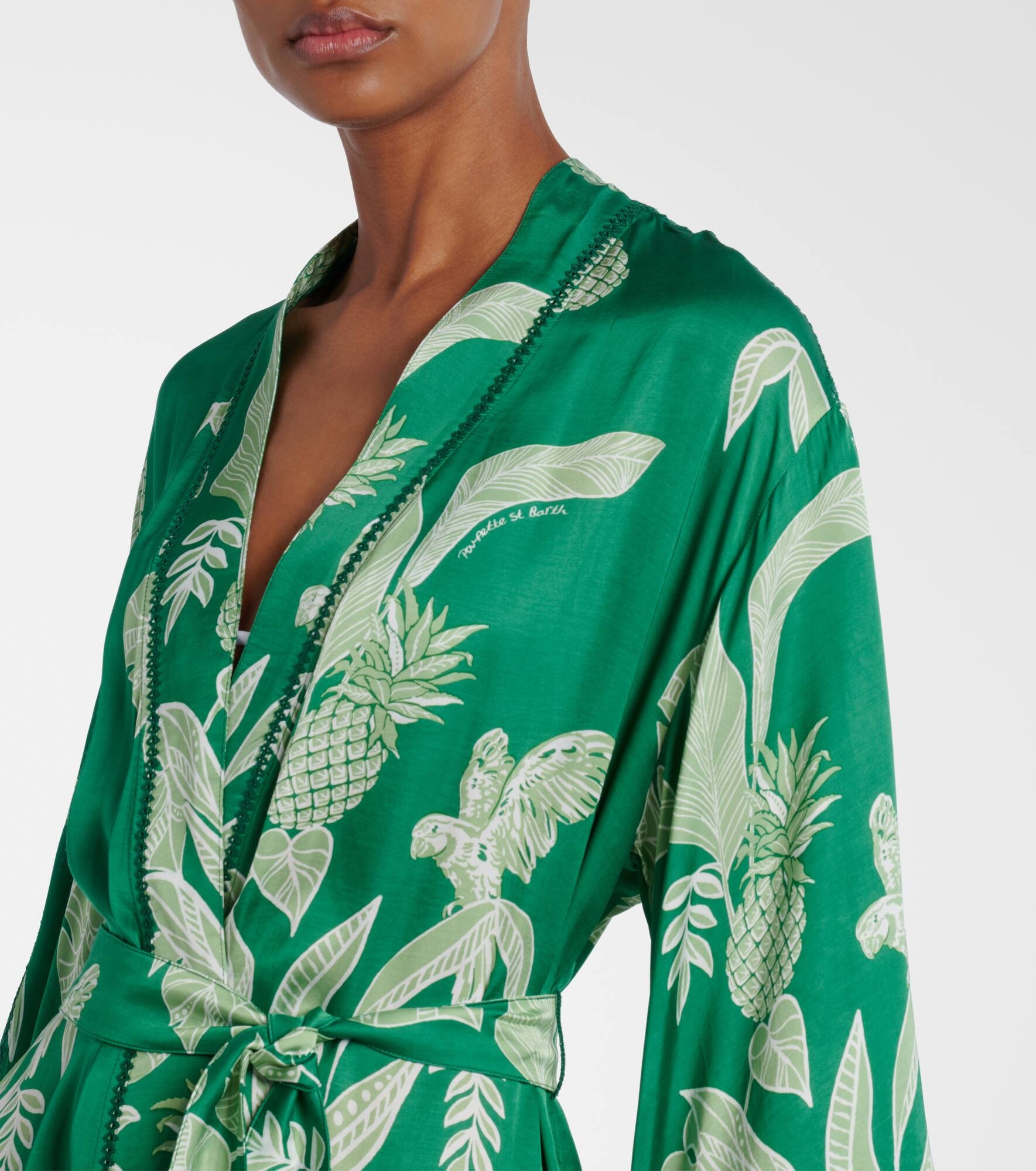 Erica floral satin kaftan - 4